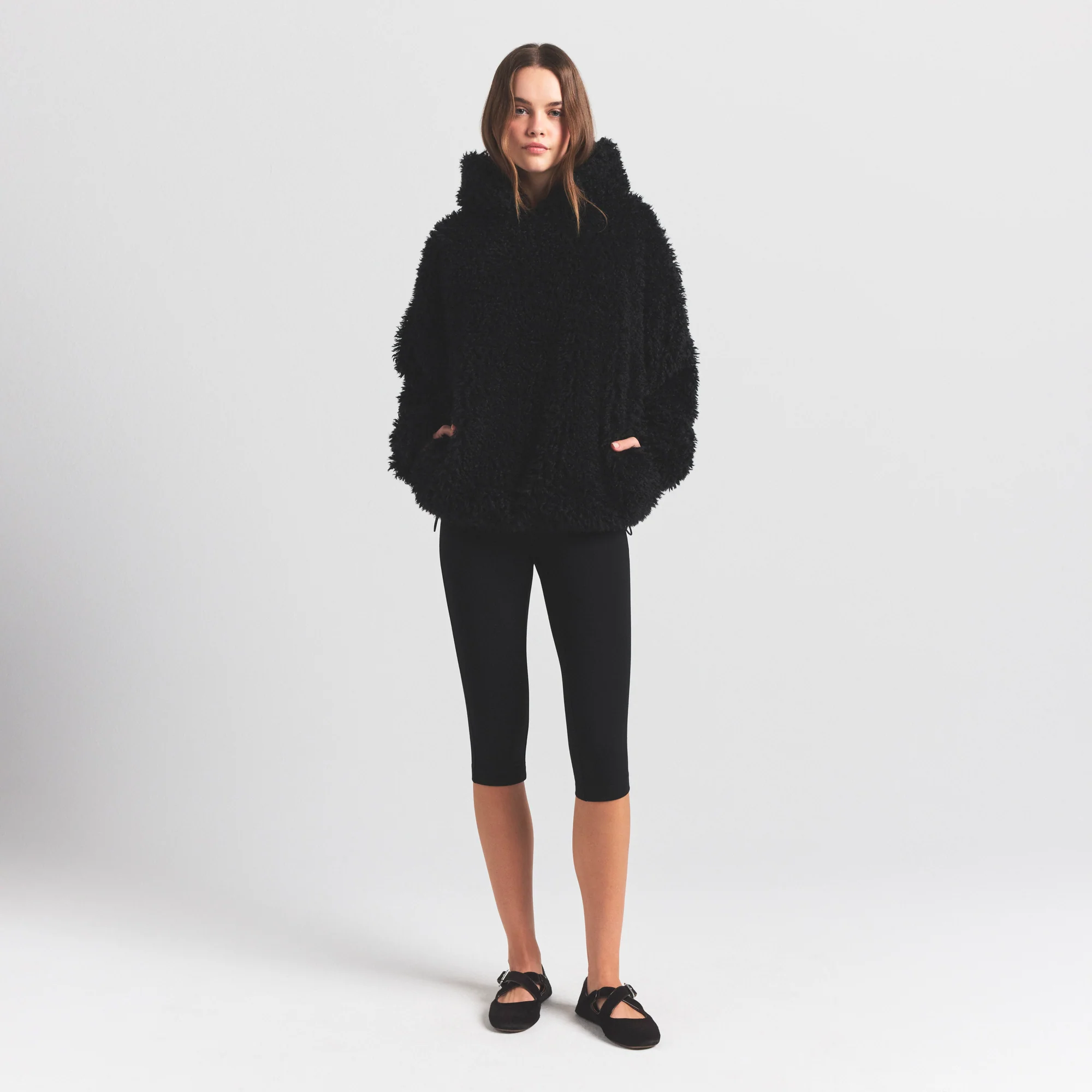 FAUX FUR HOODIE | ONYX - Image 2