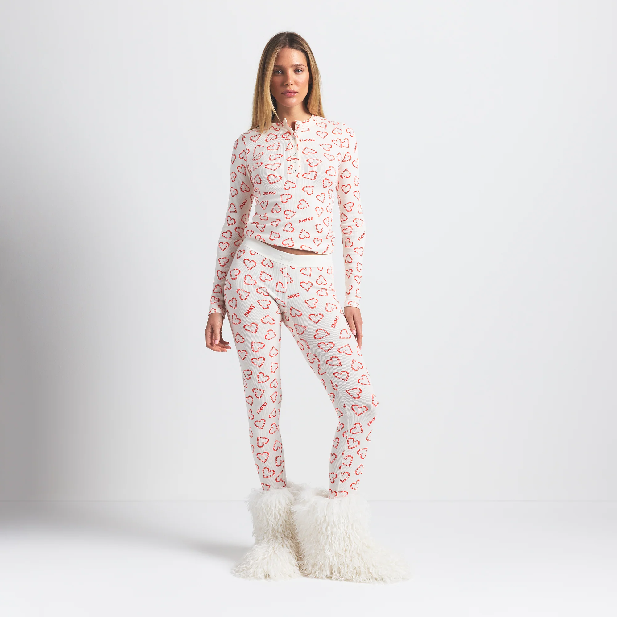 FAUX FUR SHAGGY BOOT | MARBLE - Image 3