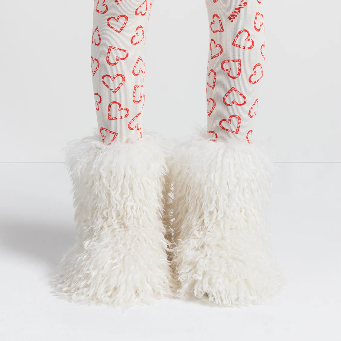 FAUX FUR SHAGGY BOOT | MARBLE - Image 4