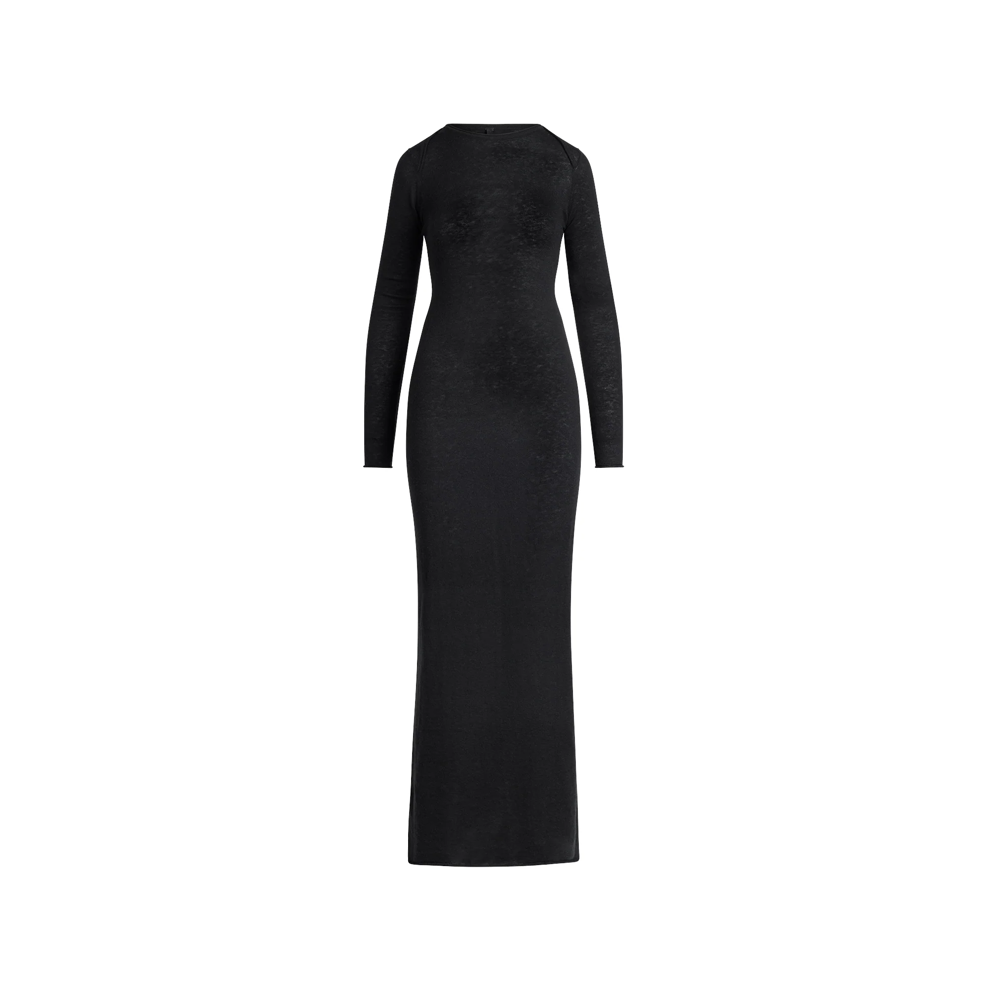 FEATHERWEIGHT CASHMERE LONG DRESS | ONYX