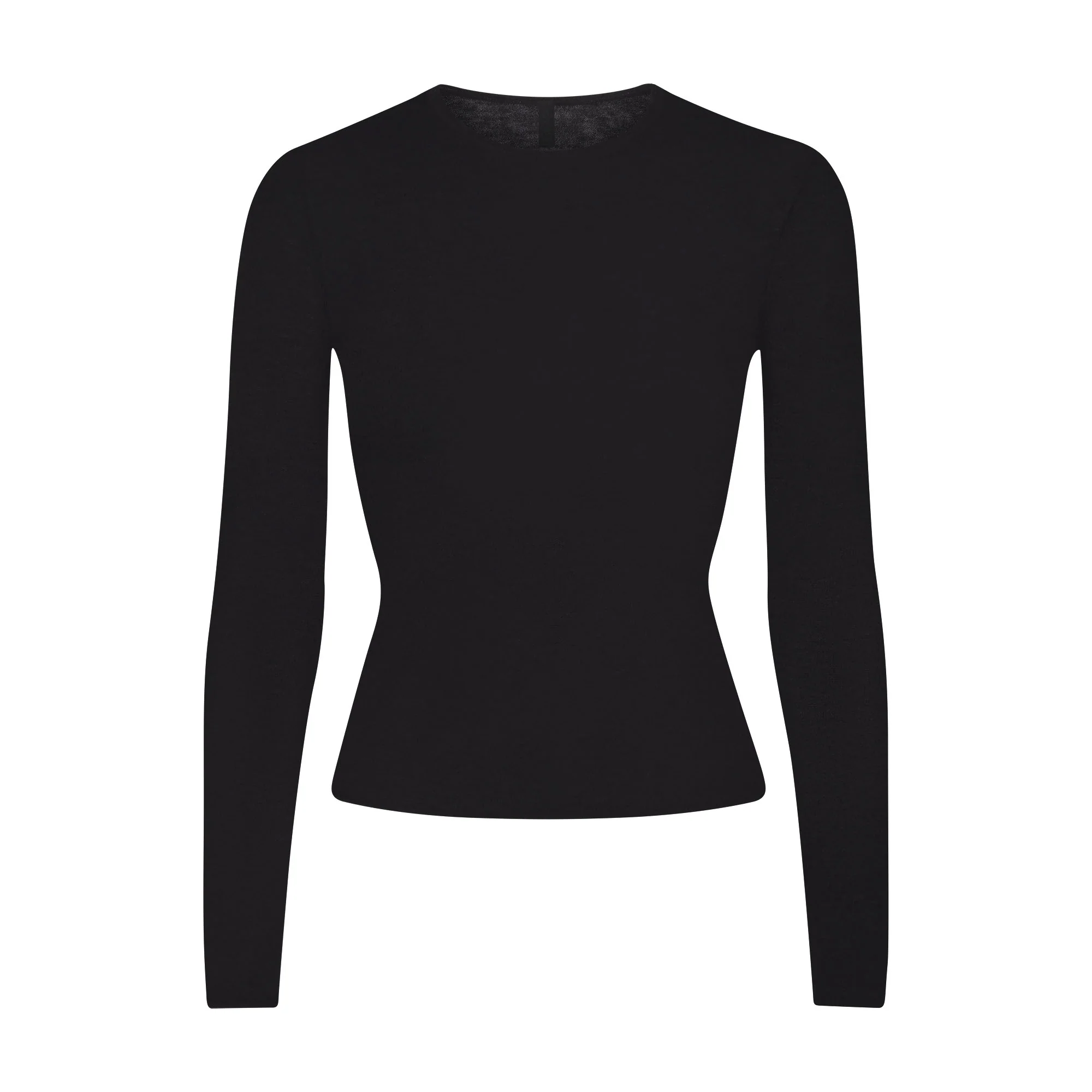 FEATHERWEIGHT CASHMERE LONG SLEEVE TOP | ONYX