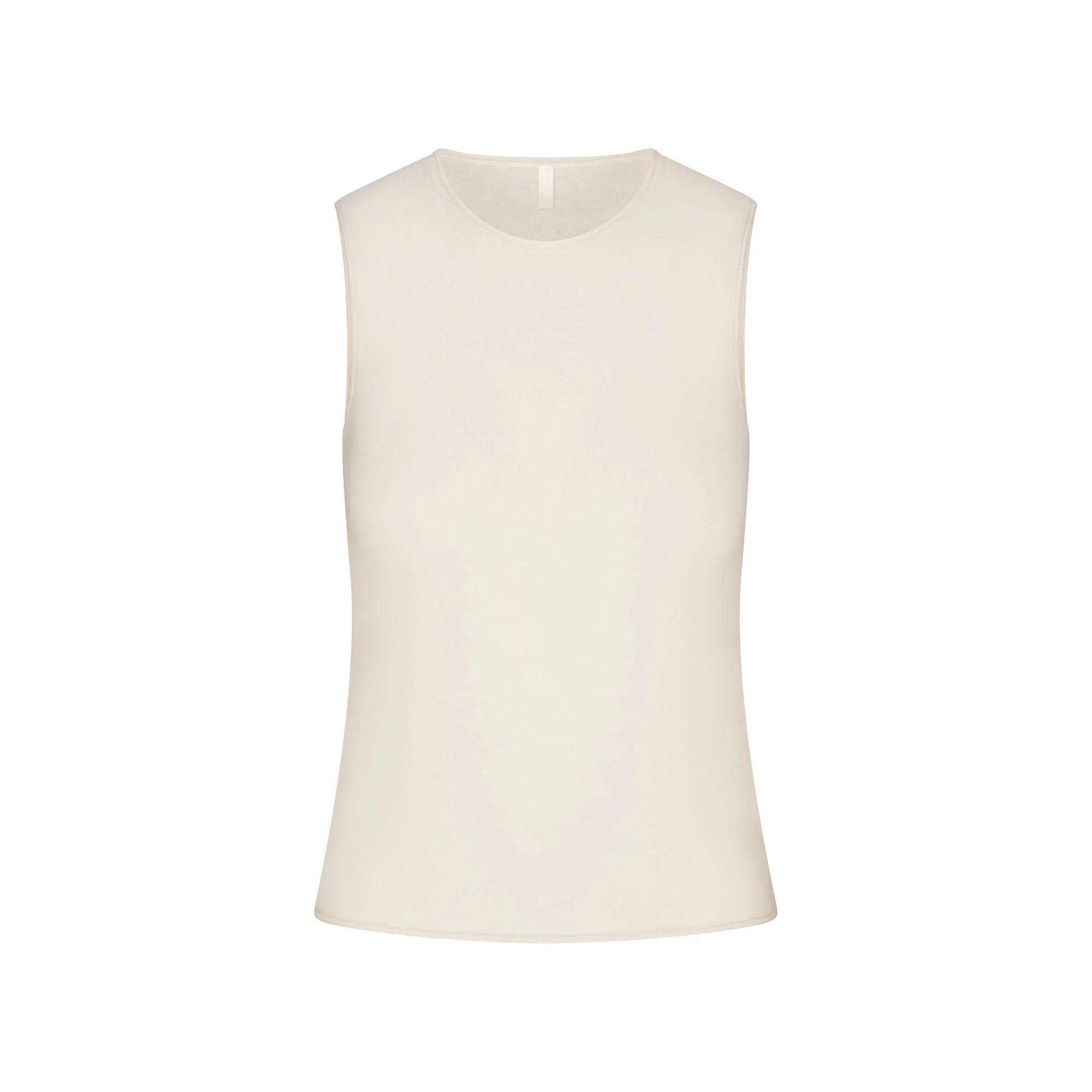 FEATHERWEIGHT CASHMERE SLEEVELESS TOP | EGRET