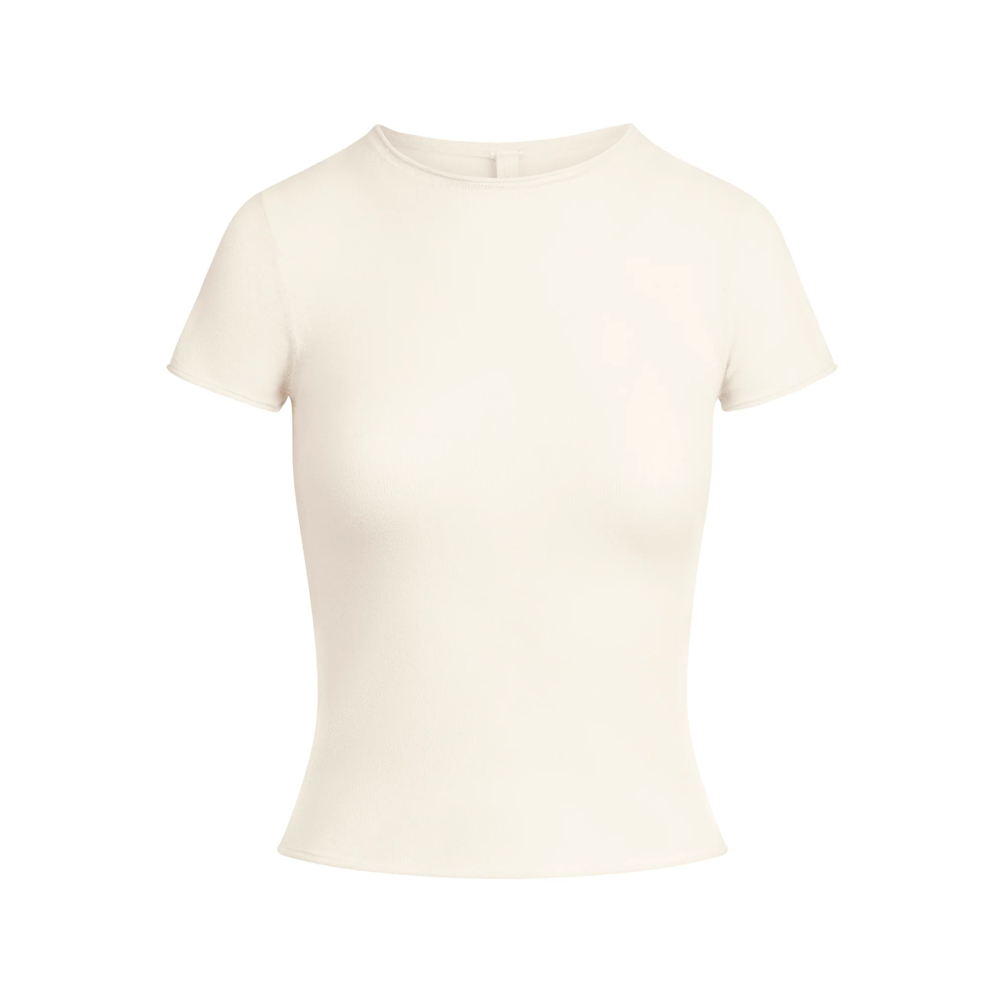 FEATHERWEIGHT CASHMERE TEE | EGRET
