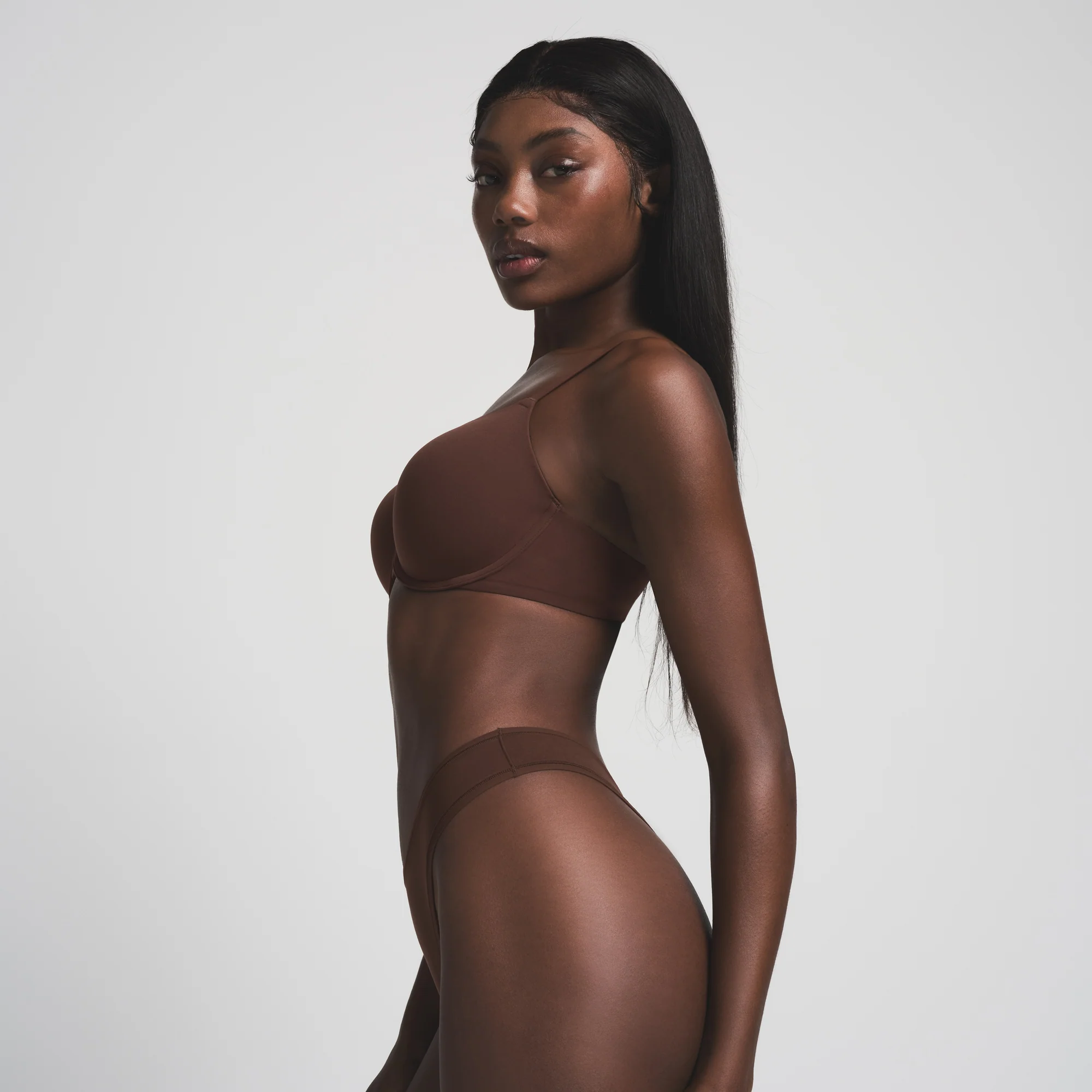 FITS EVERYBODY DIPPED FRONT THONG | COCOA - Image 3