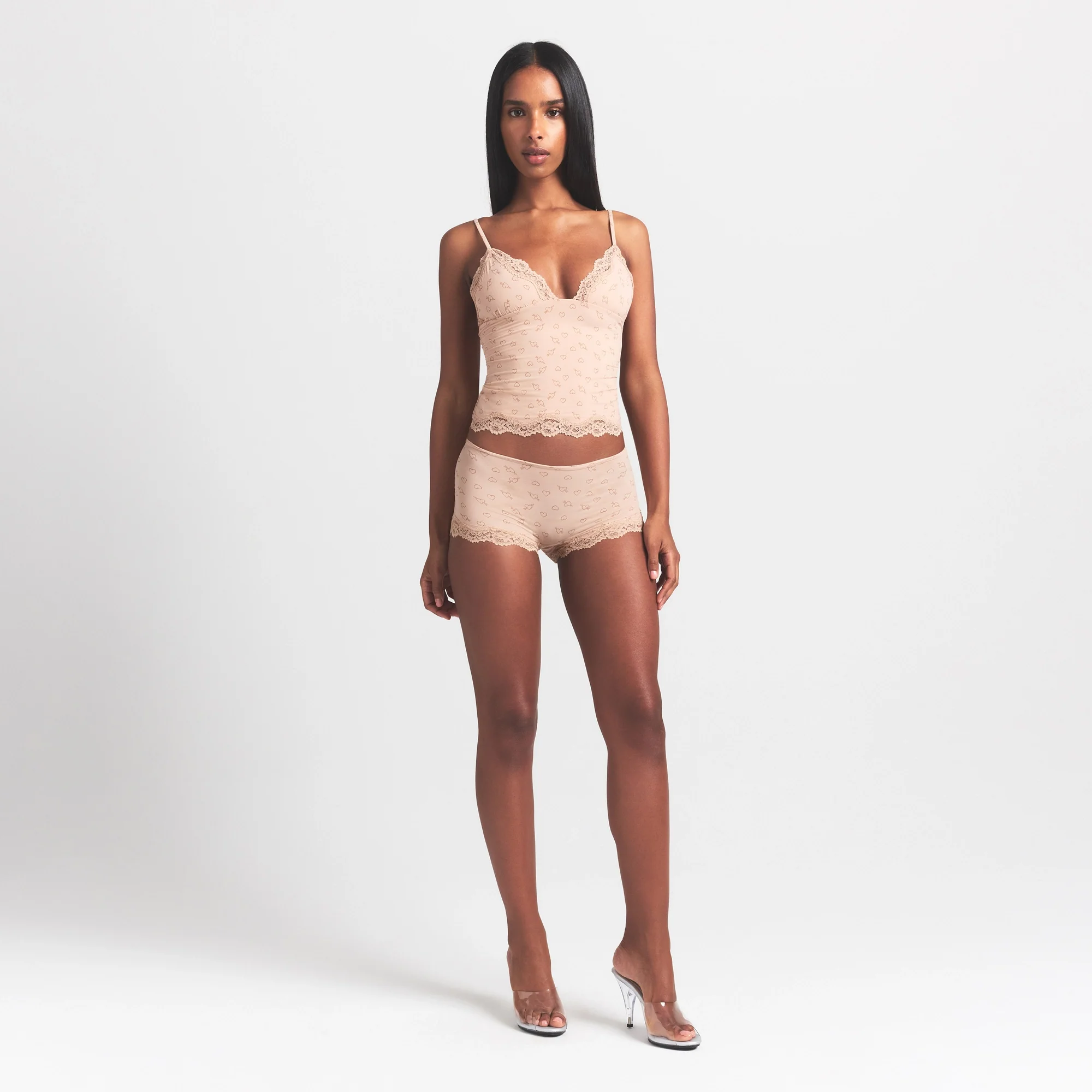 FITS EVERYBODY LACE BOY SHORT | MICA SKETCHED HEARTS - Image 2