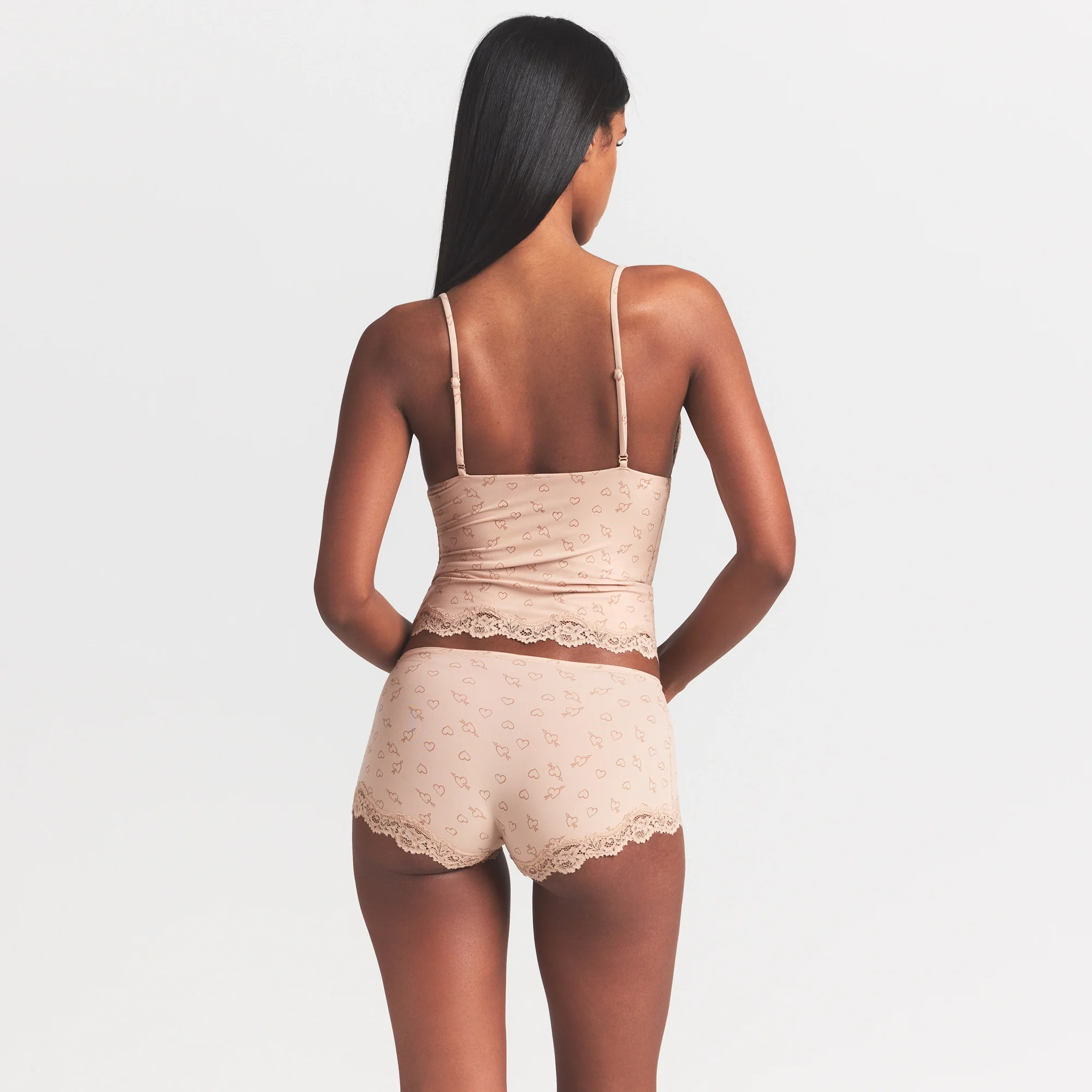 FITS EVERYBODY LACE BOY SHORT | MICA SKETCHED HEARTS - Image 4