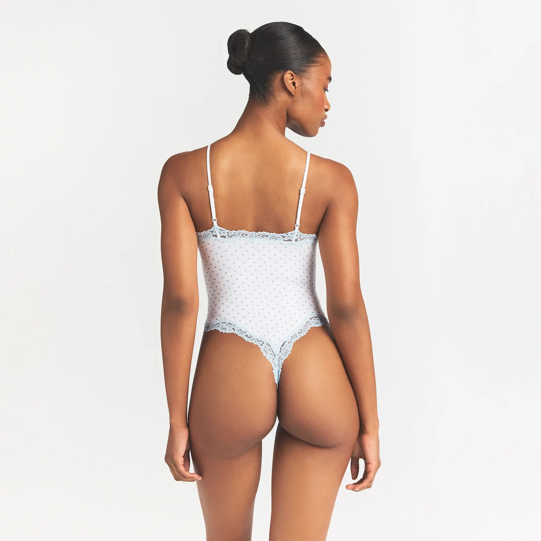 FITS EVERYBODY LACE CAMI BODYSUIT | SLATE PIN DOT PRINT - Image 4
