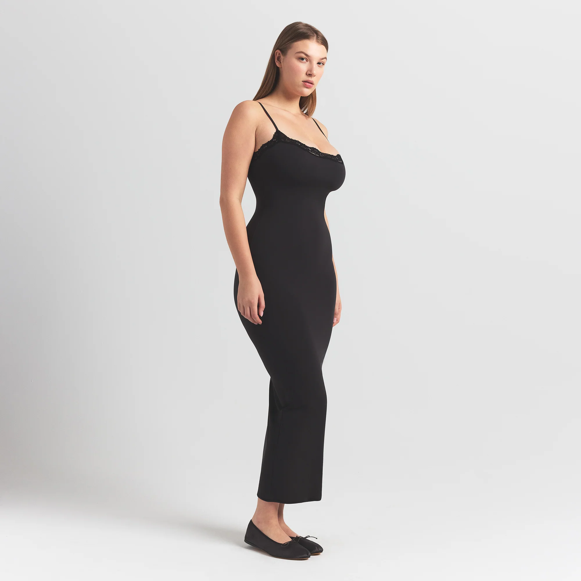 FITS EVERYBODY LACE LONG SLIP DRESS | ONYX - Image 4