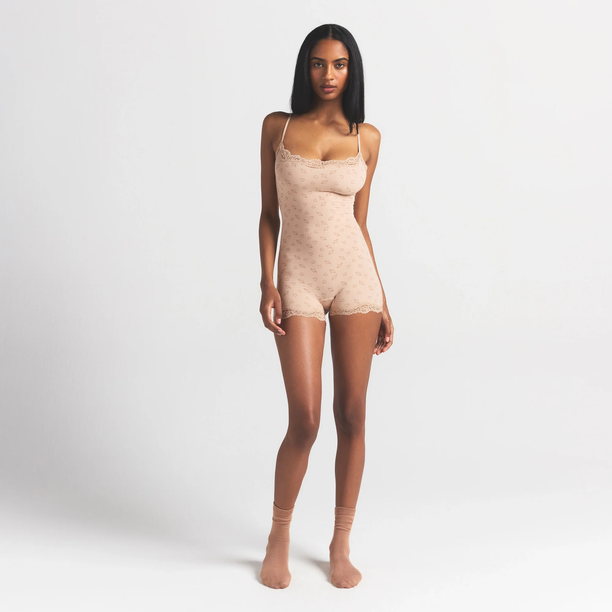 FITS EVERYBODY LACE ONESIE | MICA SKETCHED HEARTS - Image 2