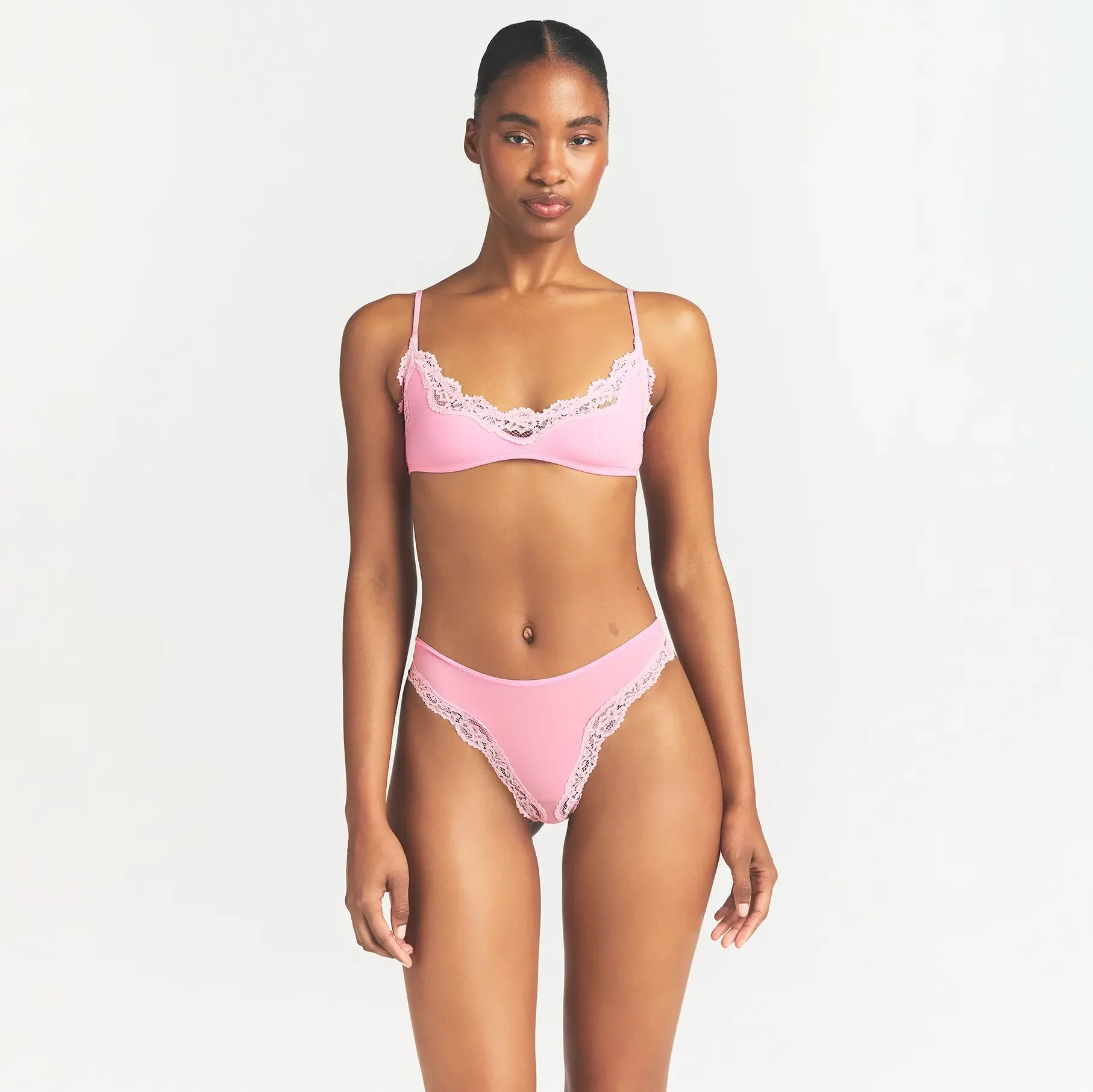 FITS EVERYBODY LACE TANGA | BUBBLE GUM TONAL - Image 5