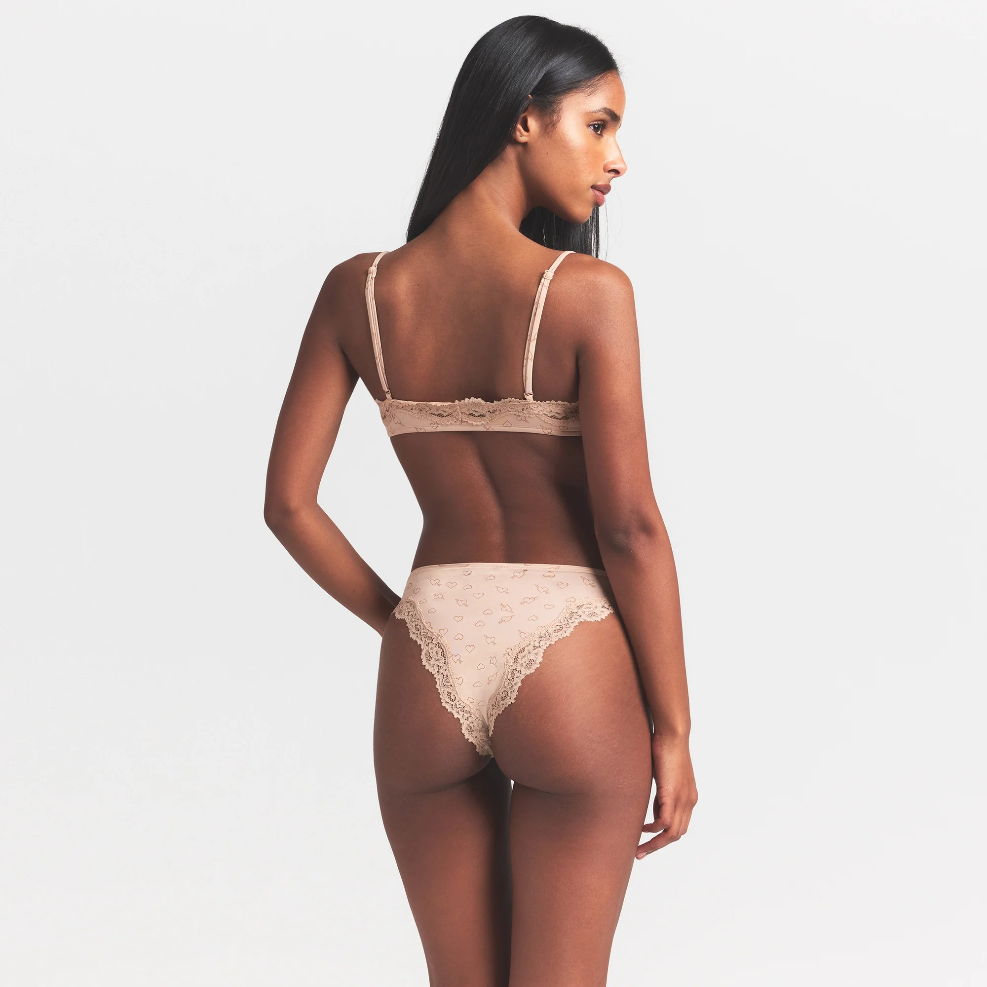 FITS EVERYBODY LACE TANGA | MICA SKETCHED HEARTS - Image 3