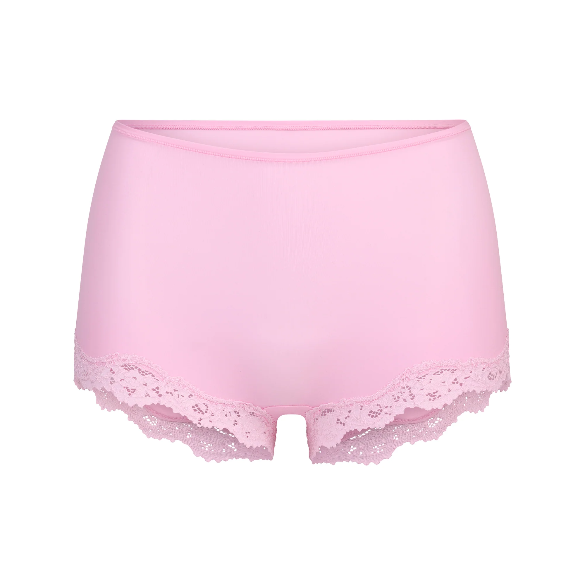 FITS EVERYBODY LACE TRIANGLE CAMI AND BOY SHORT SET | BUBBLE GUM TONAL - Image 6
