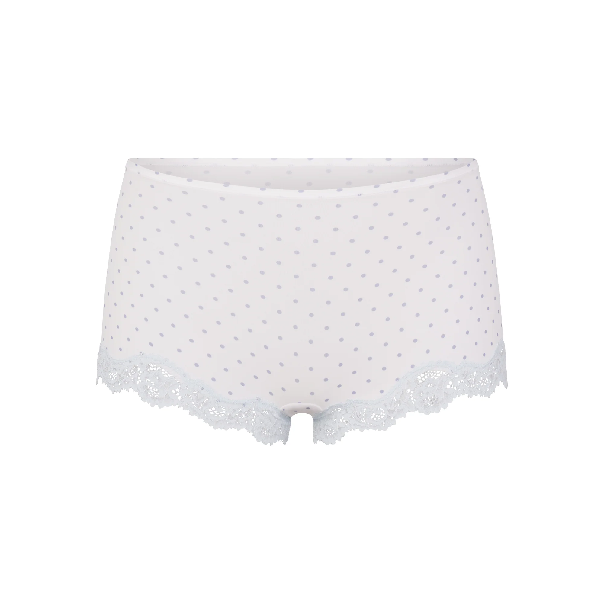 FITS EVERYBODY LACE TRIANGLE CAMI AND BOY SHORT SET | SLATE PIN DOT PRINT - Image 7