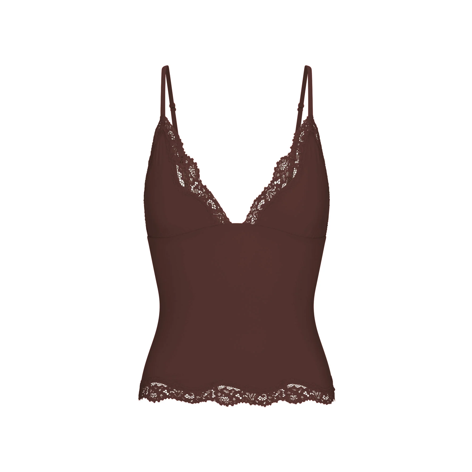 FITS EVERYBODY LACE TRIANGLE CAMI | ESPRESSO