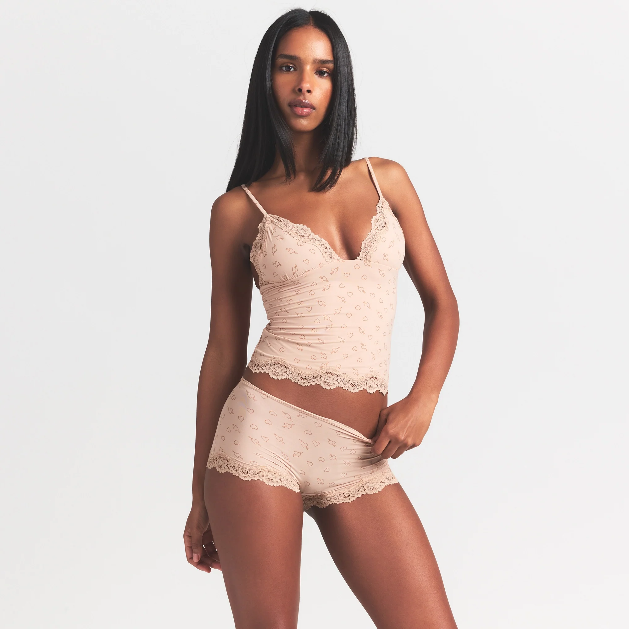 FITS EVERYBODY LACE TRIANGLE CAMI | MICA SKETCHED HEARTS - Image 3