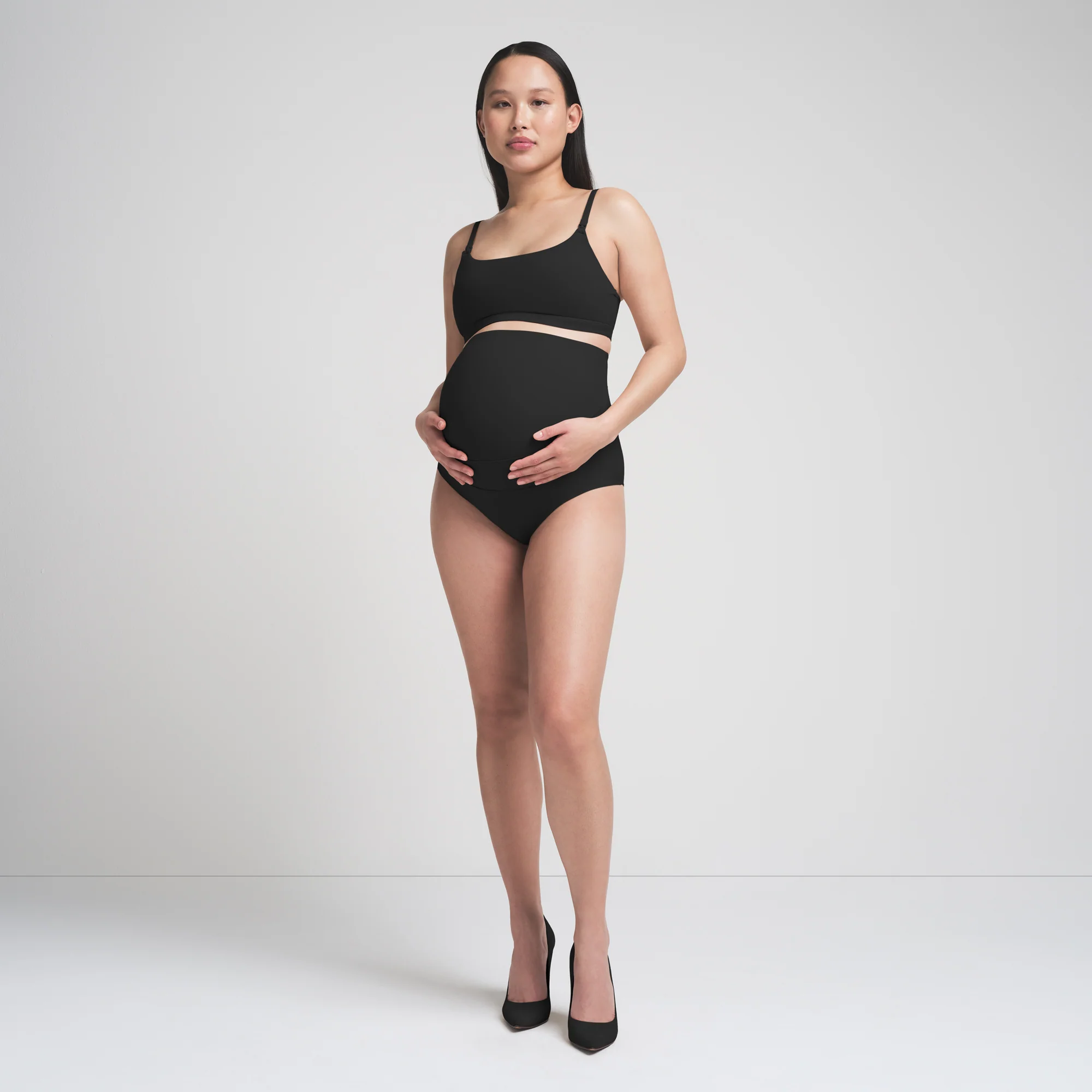 FITS EVERYBODY MATERNITY BANDED HIGH-WAISTED BRIEF | ONYX - Image 2
