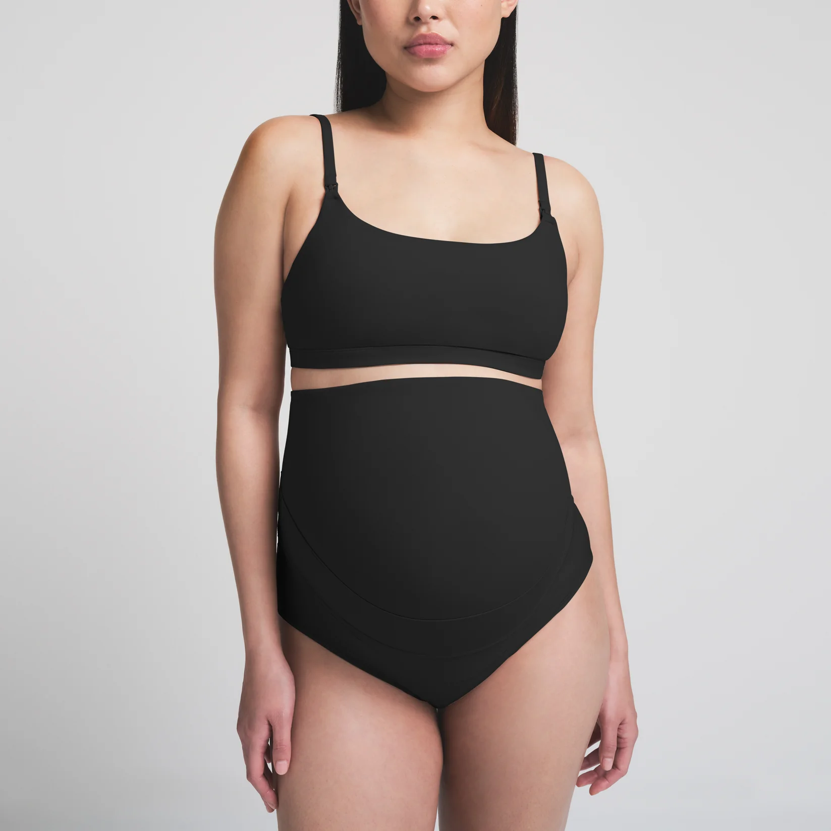FITS EVERYBODY MATERNITY BANDED HIGH-WAISTED BRIEF | ONYX - Image 5