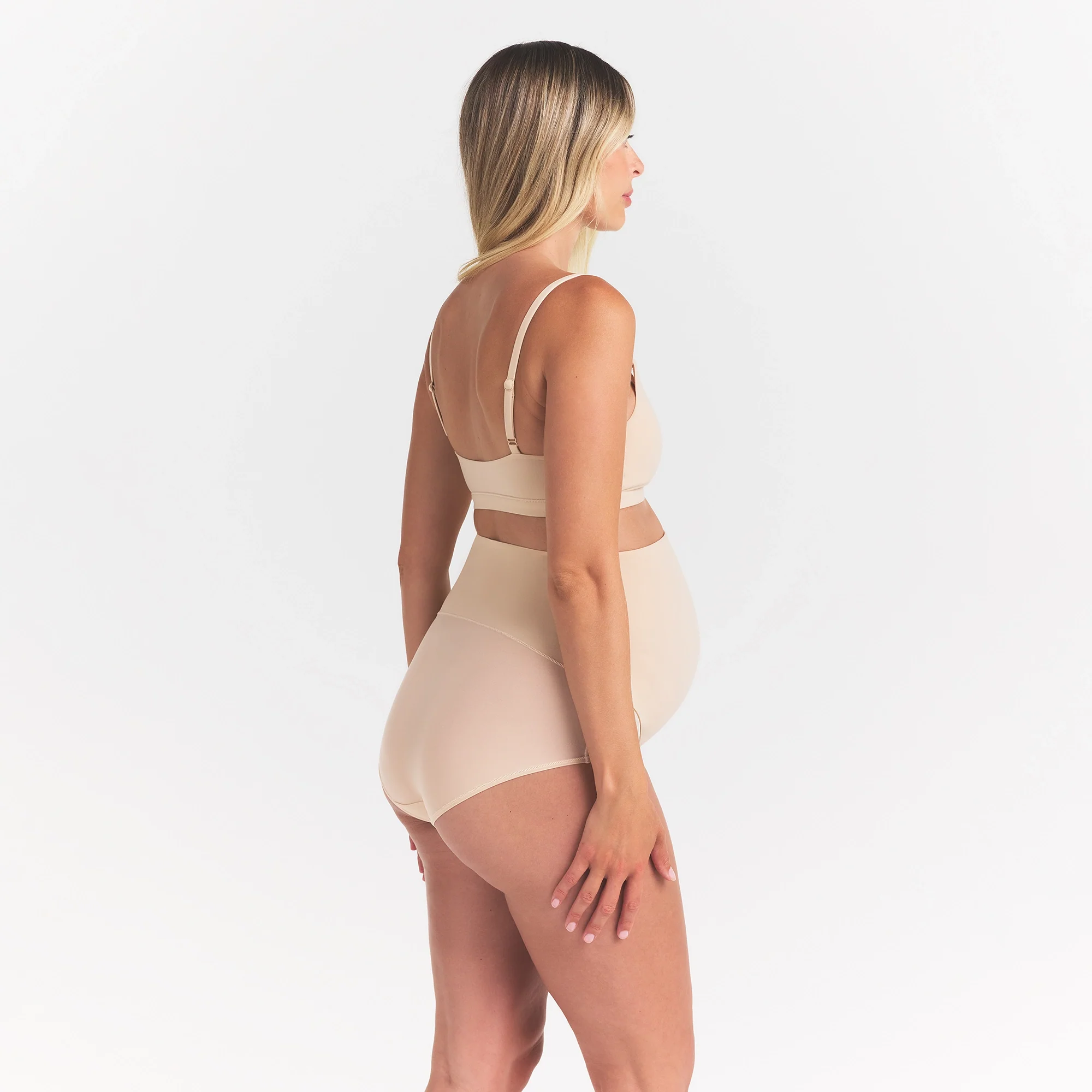 FITS EVERYBODY MATERNITY BANDED HIGH-WAISTED BRIEF | SAND - Image 4