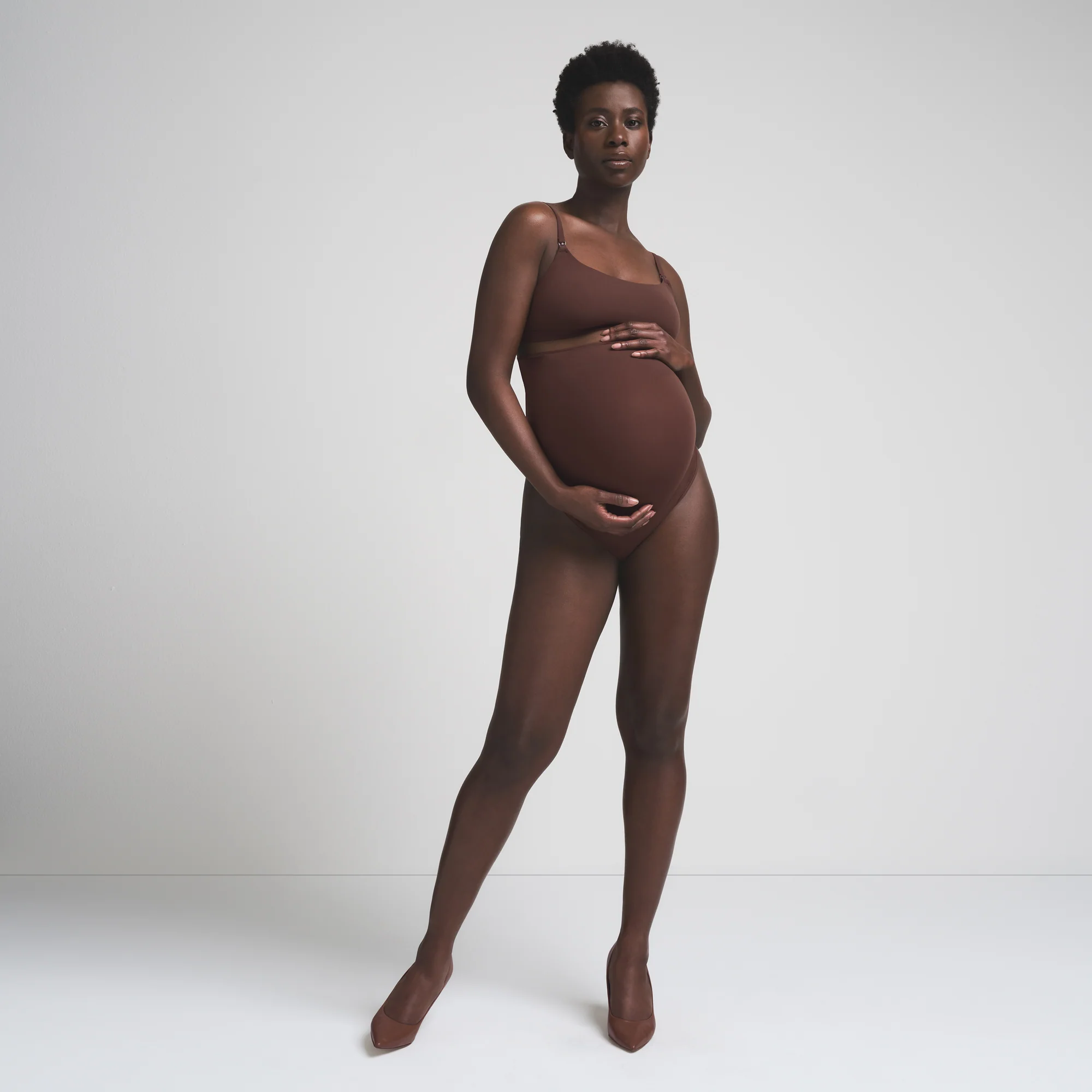 FITS EVERYBODY MATERNITY HIGH-WAISTED THONG | COCOA - Image 3