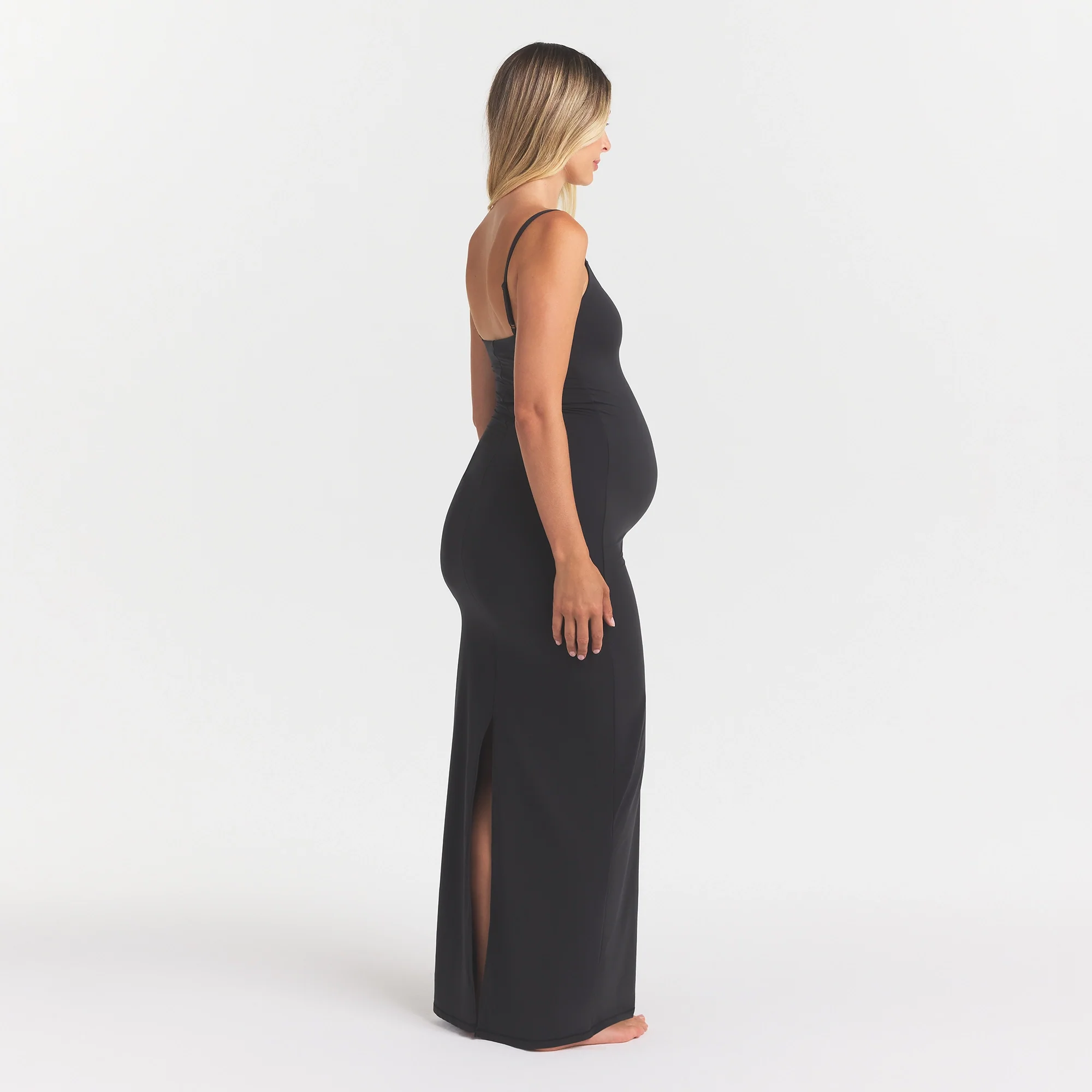 FITS EVERYBODY MATERNITY LONG SLIP DRESS | ONYX - Image 4