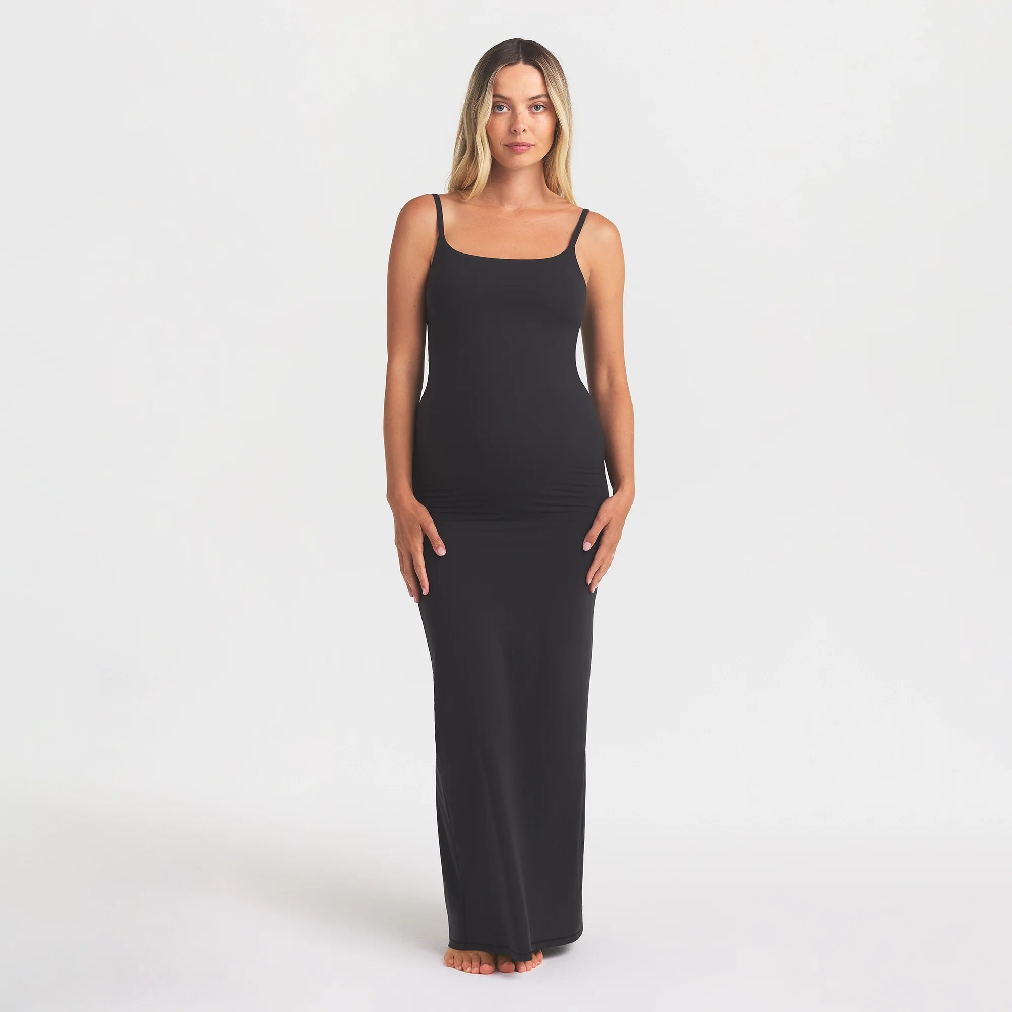 FITS EVERYBODY MATERNITY LONG SLIP DRESS | ONYX - Image 5
