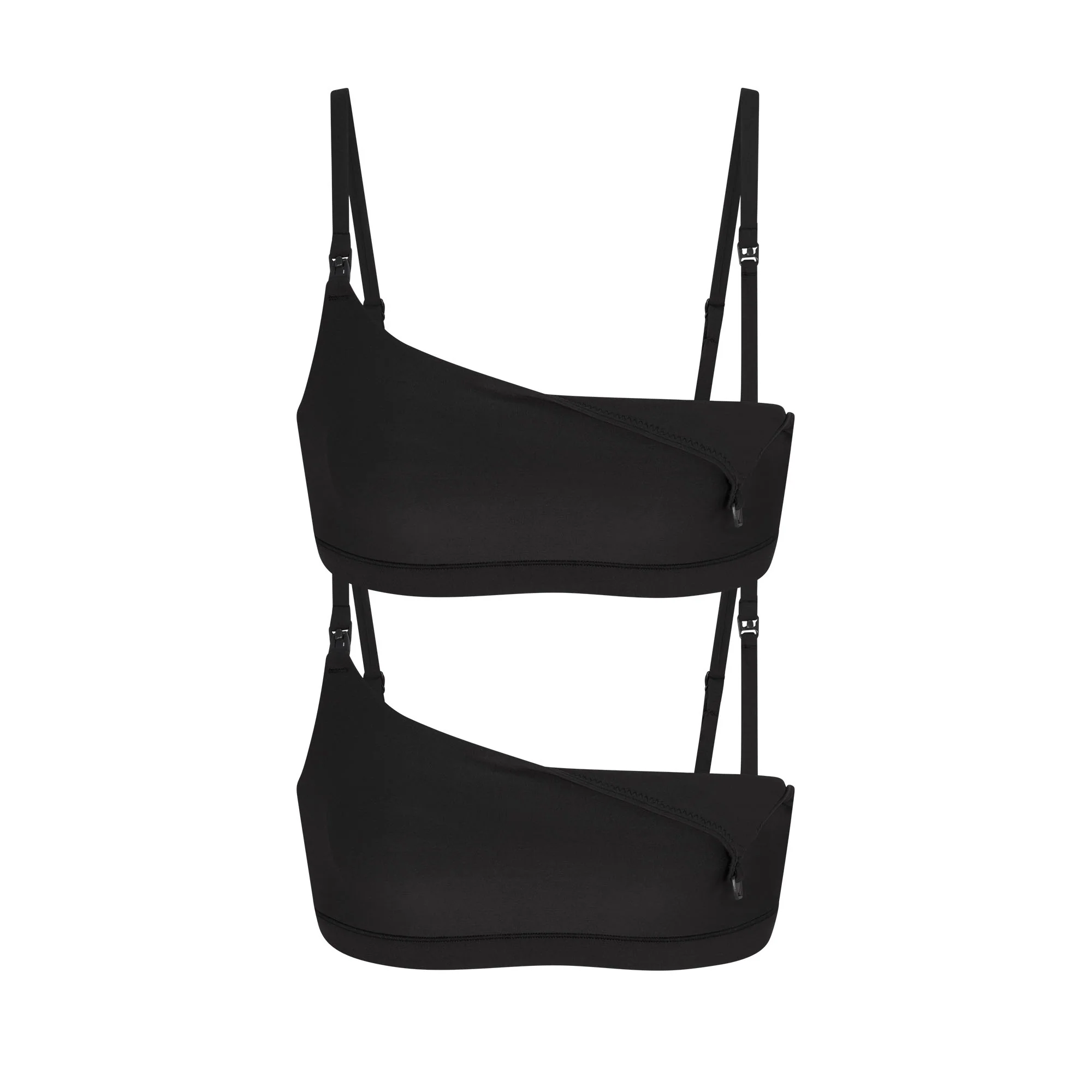 FITS EVERYBODY MATERNITY NURSING SCOOP BRALETTE 2-PACK | ONYX