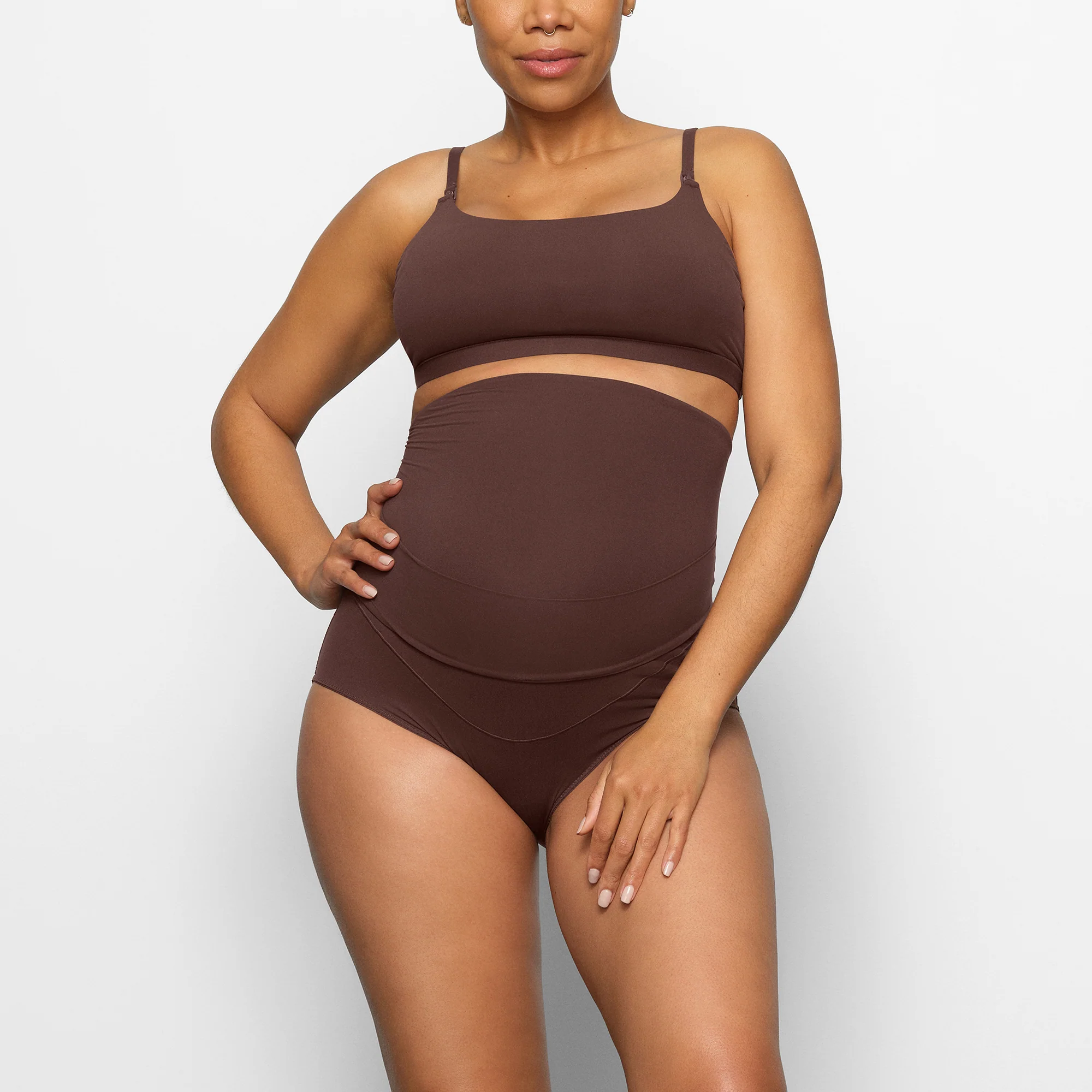 FITS EVERYBODY MATERNITY PUMPING SCOOP BRALETTE | COCOA - Image 2