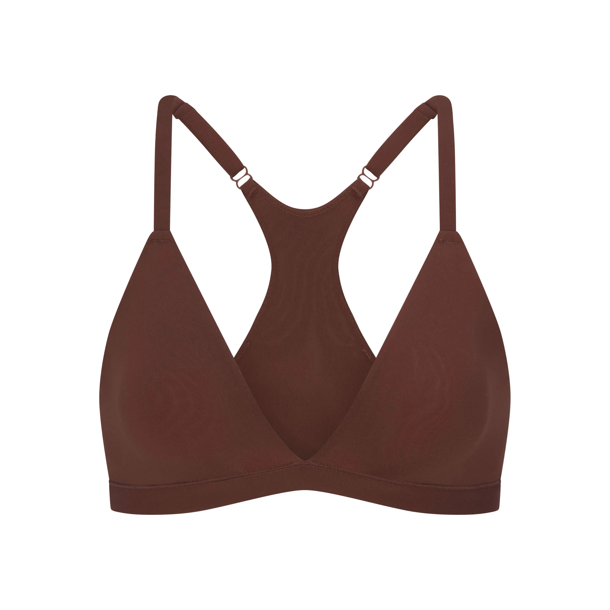 FITS EVERYBODY RACERBACK TRIANGLE BRALETTE | COCOA