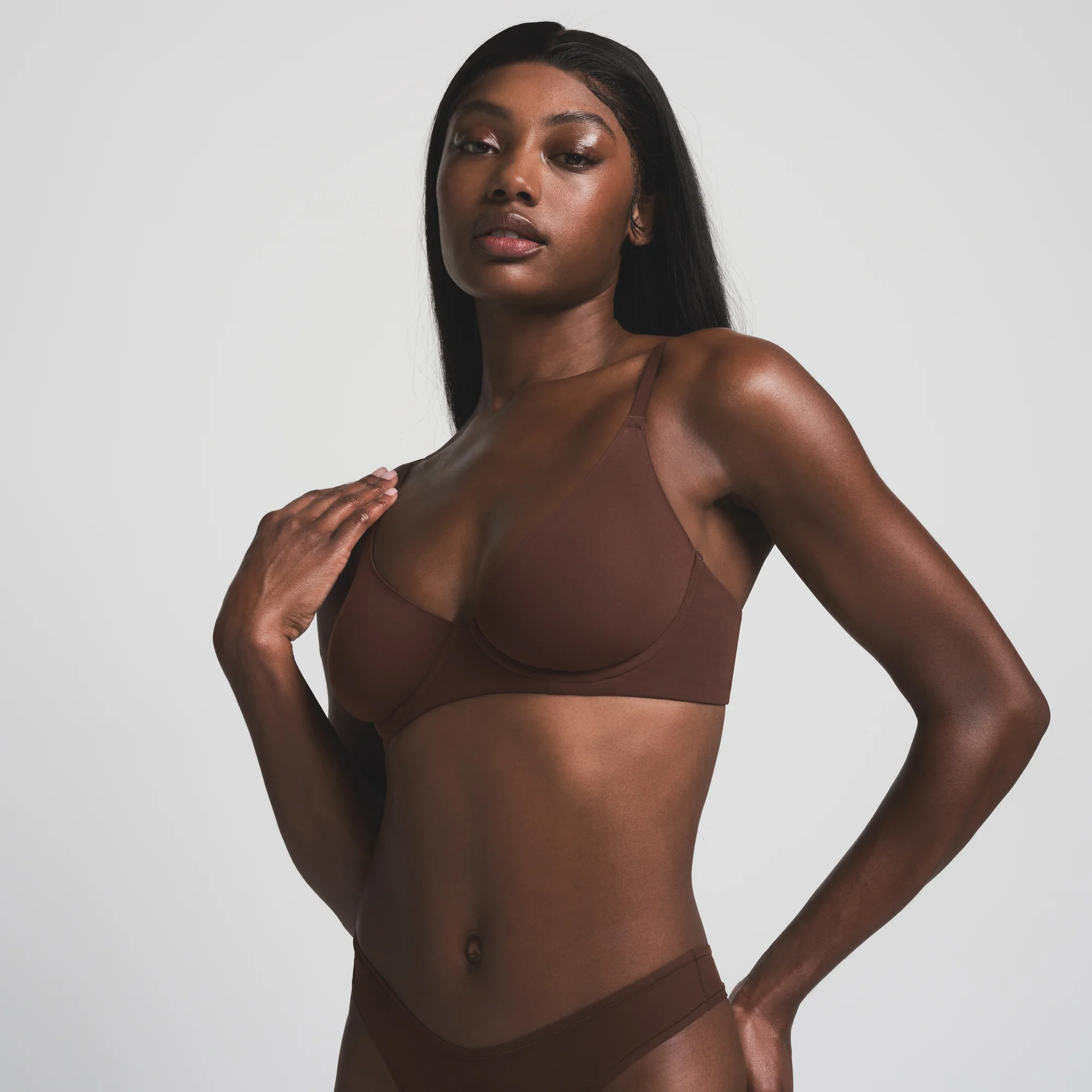 FITS EVERYBODY UNLINED DEMI BRA | COCOA - Image 3
