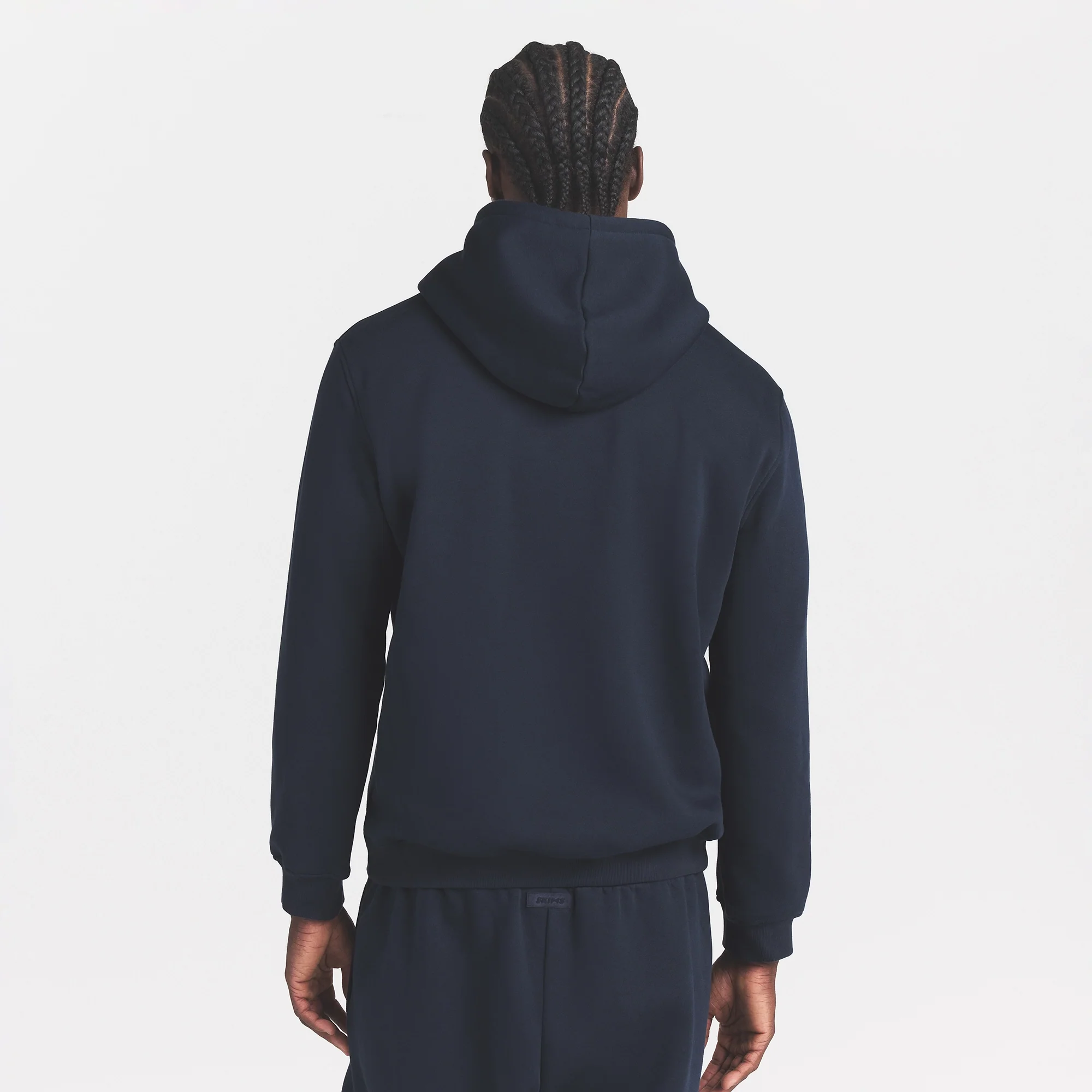FLEECE LOUNGE MENS CLASSIC HOODIE | NAVY - Image 5
