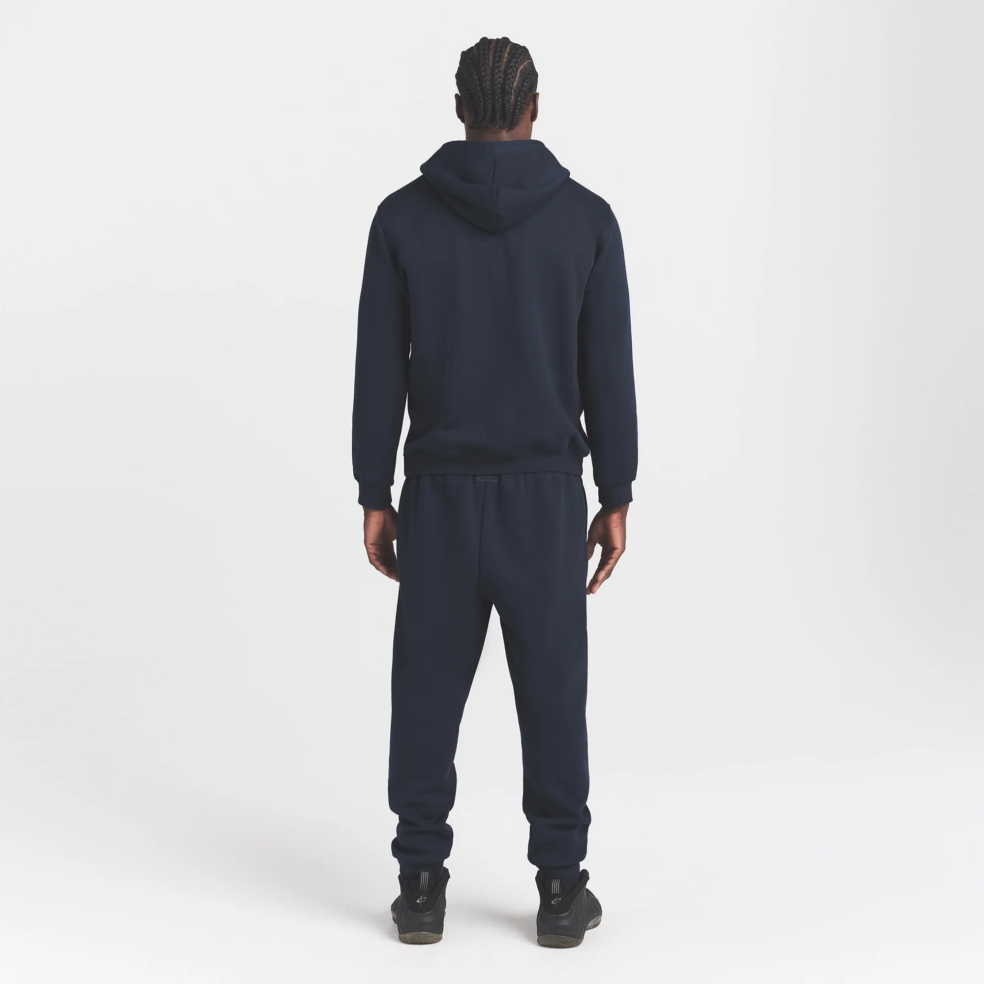 FLEECE LOUNGE MENS CLASSIC HOODIE | NAVY - Image 6