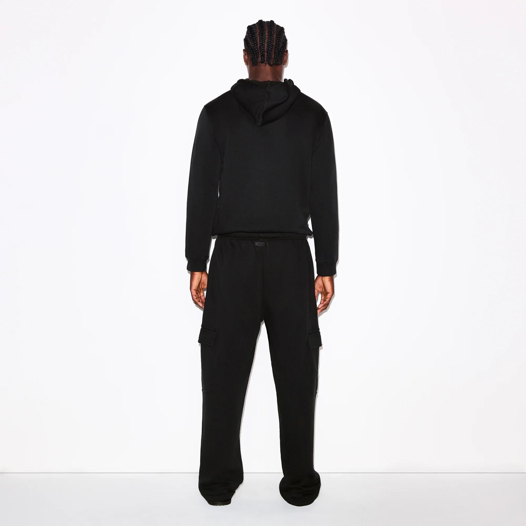 FLEECE LOUNGE MENS CLASSIC HOODIE | WASHED ONYX - Image 7