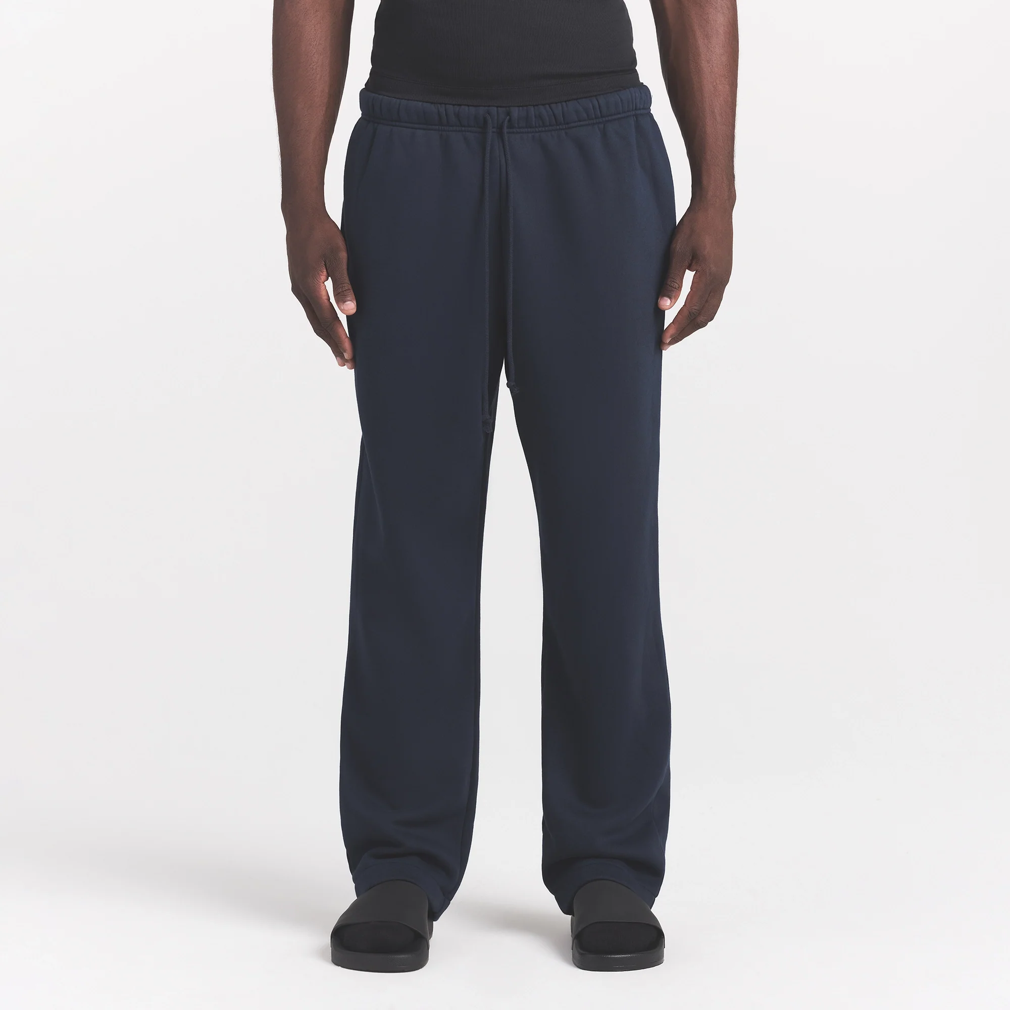 FLEECE LOUNGE MENS CLASSIC STRAIGHT LEG PANT | NAVY - Image 3