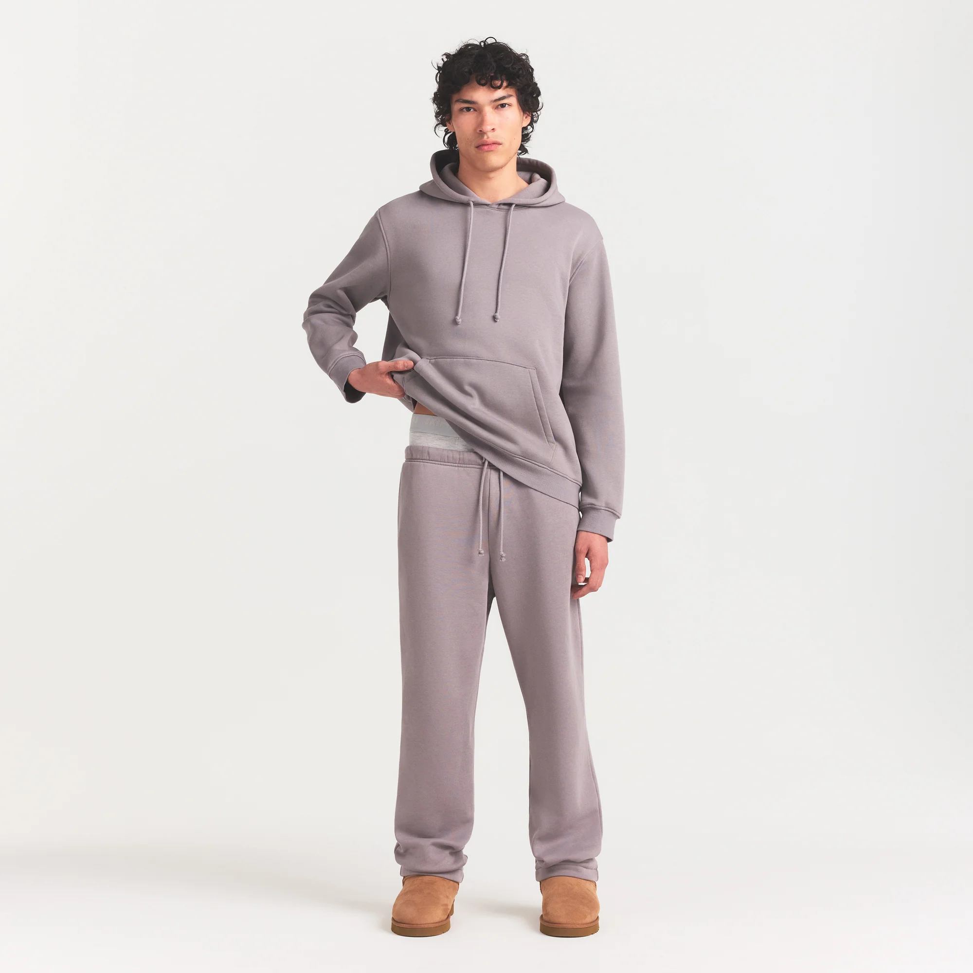 FLEECE LOUNGE MENS CLASSIC STRAIGHT LEG PANT | SHADOW - Image 4