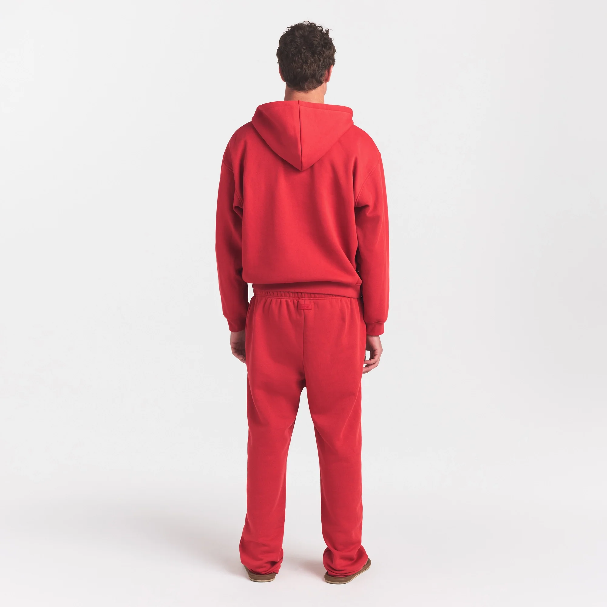 FLEECE LOUNGE MENS CLASSIC STRAIGHT LEG PANT | WASHED RED - Image 5