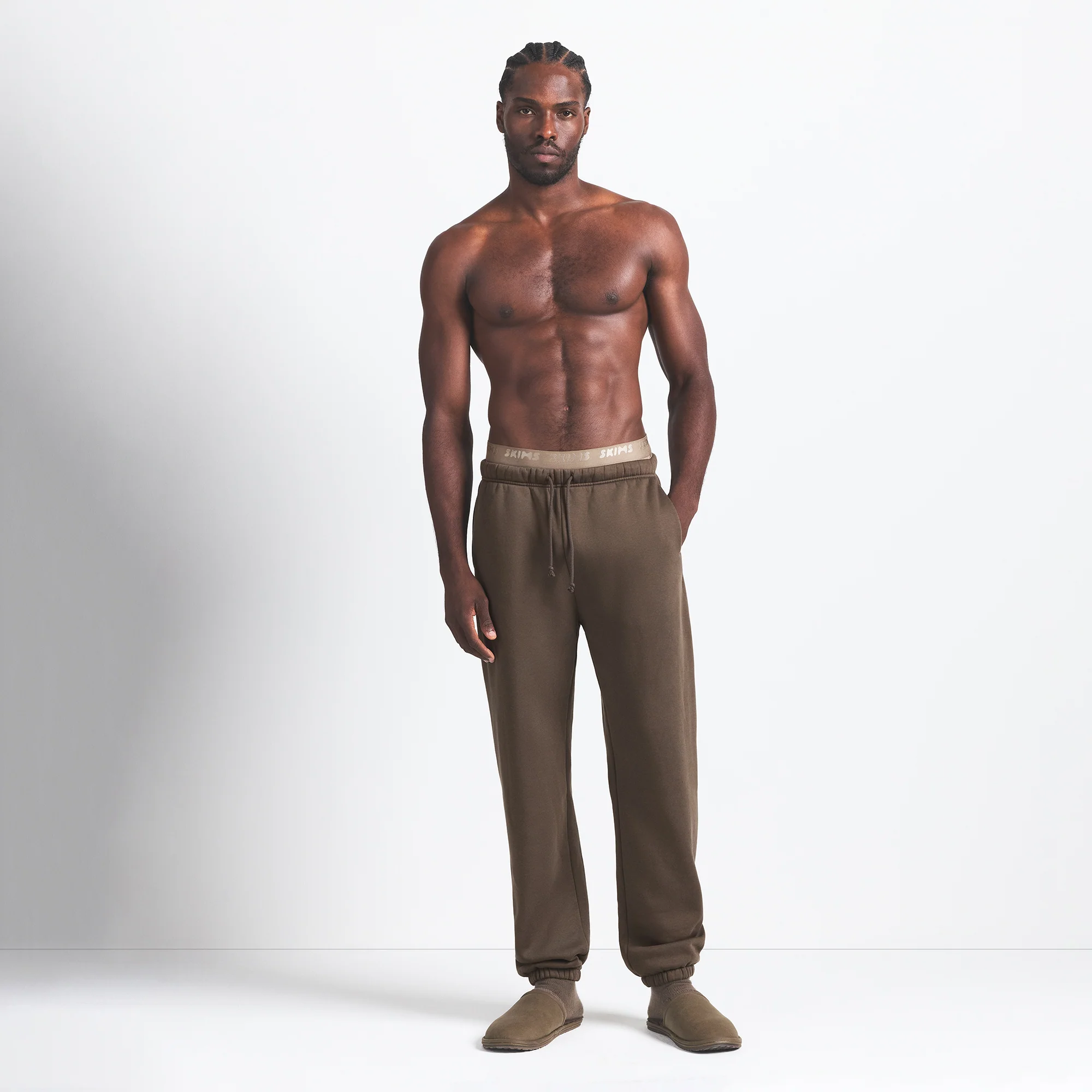 FLEECE LOUNGE MENS RELAXED JOGGER | DRIFTWOOD - Image 4