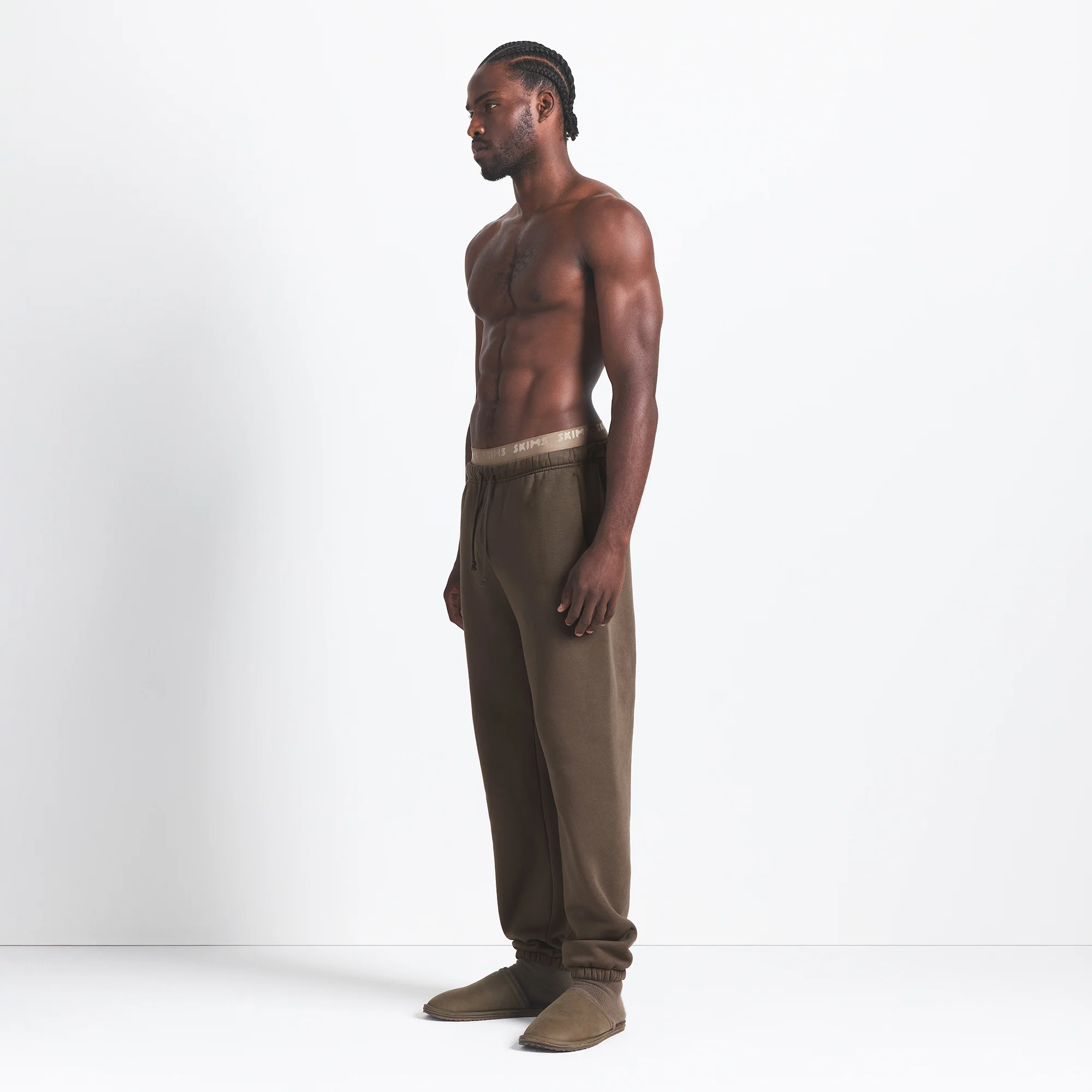 FLEECE LOUNGE MENS RELAXED JOGGER | DRIFTWOOD - Image 5