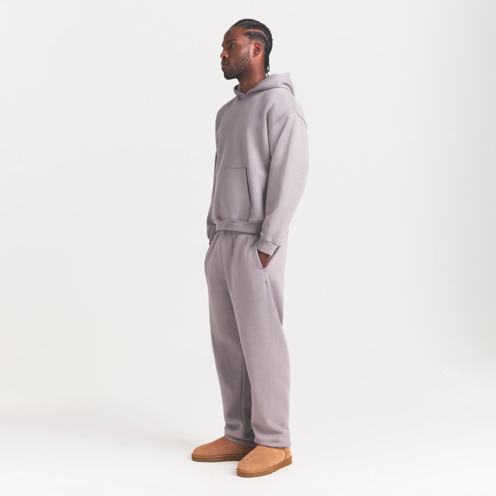 FLEECE LOUNGE MENS RELAXED JOGGER | SHADOW - Image 3