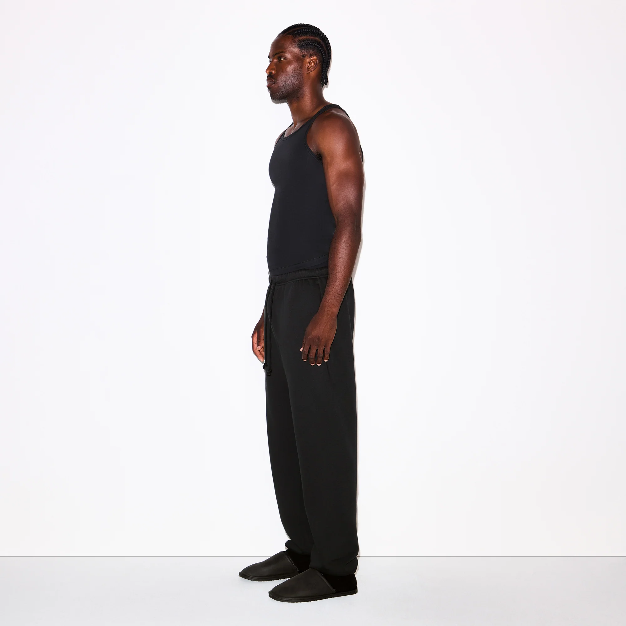FLEECE LOUNGE MENS RELAXED JOGGER | WASHED ONYX - Image 5