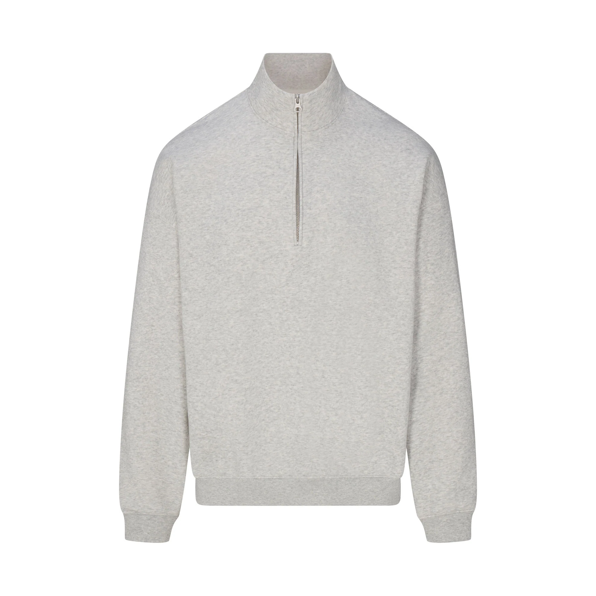 FLEECE LOUNGE MENS RELAXED QUARTER ZIP | LIGHT HEATHER GREY
