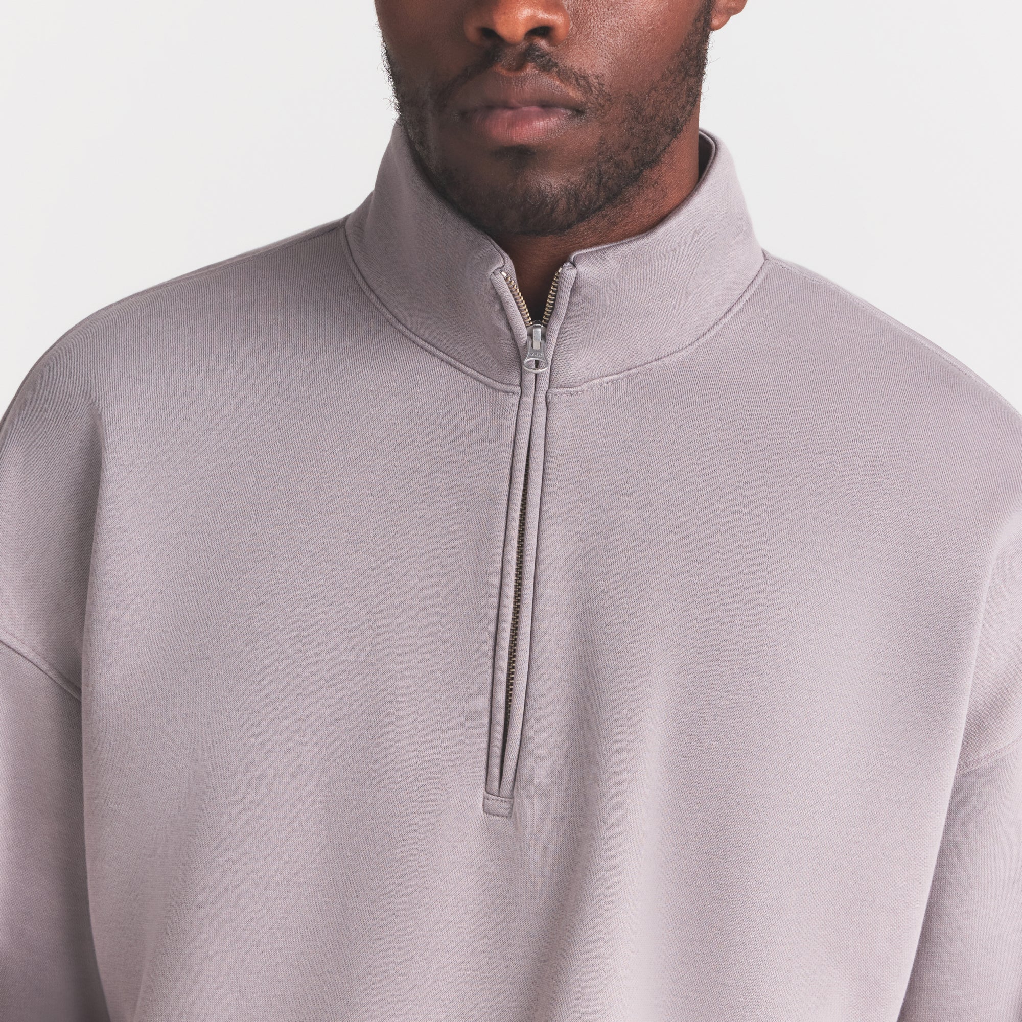 FLEECE LOUNGE MENS RELAXED QUARTER ZIP | SHADOW - Image 4