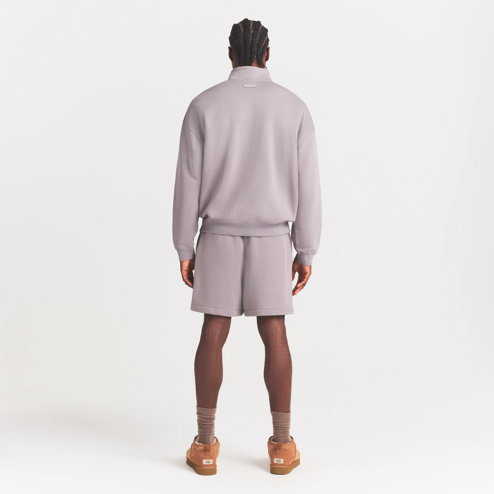 FLEECE LOUNGE MENS RELAXED QUARTER ZIP | SHADOW - Image 5
