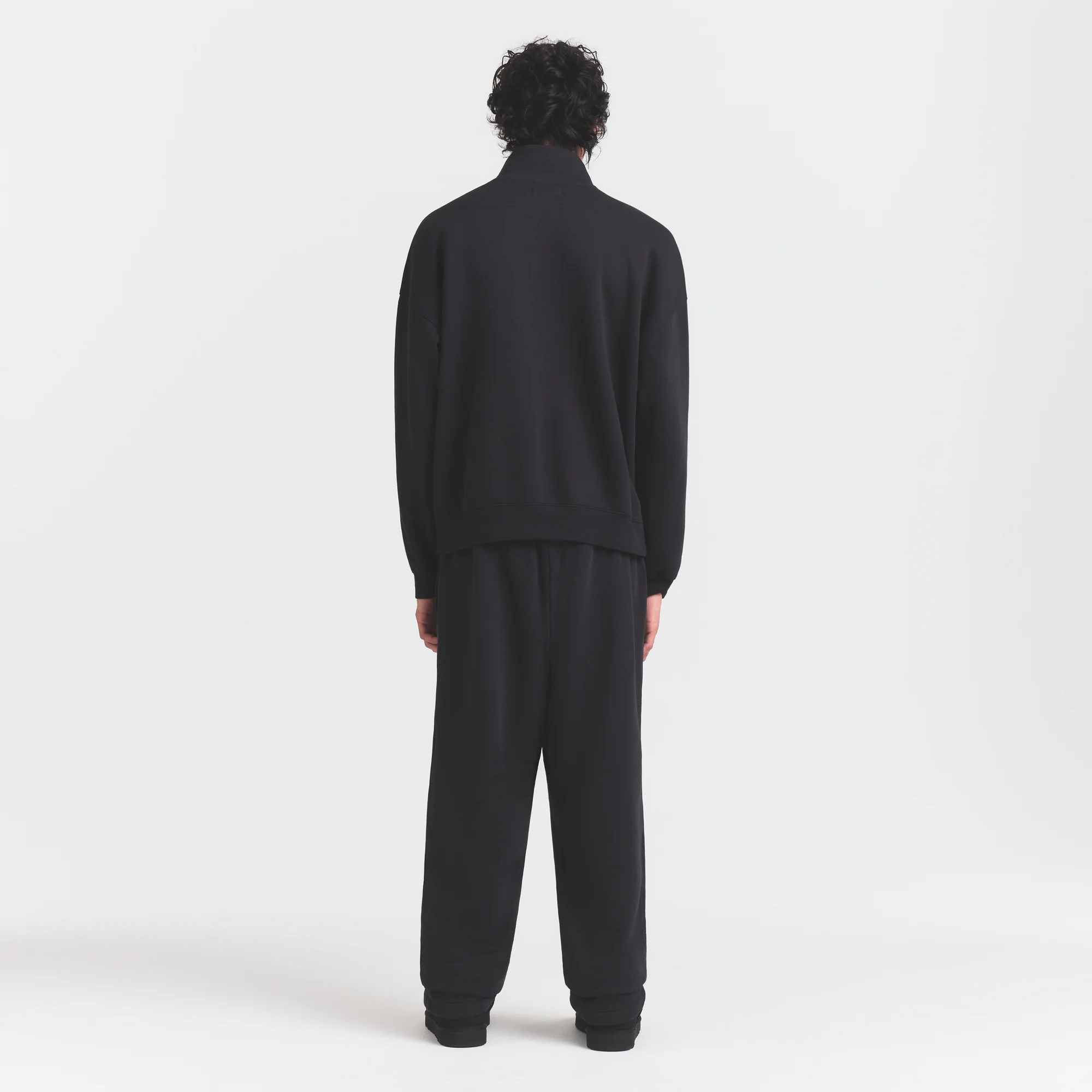 FLEECE LOUNGE MENS RELAXED QUARTER ZIP | WASHED ONYX - Image 5
