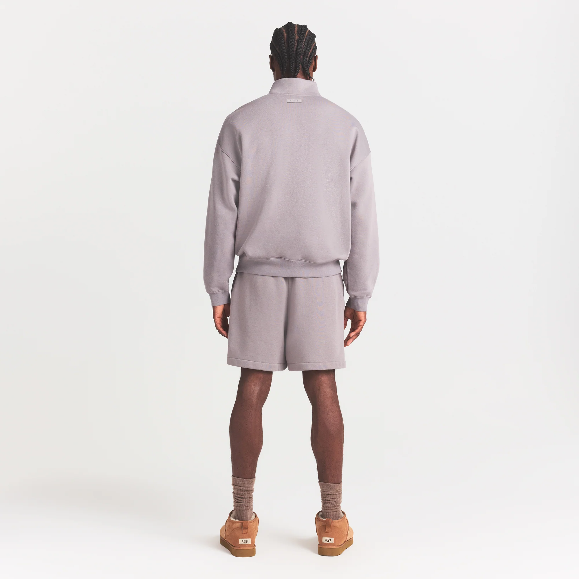 FLEECE LOUNGE MENS RELAXED SHORT | SHADOW - Image 5