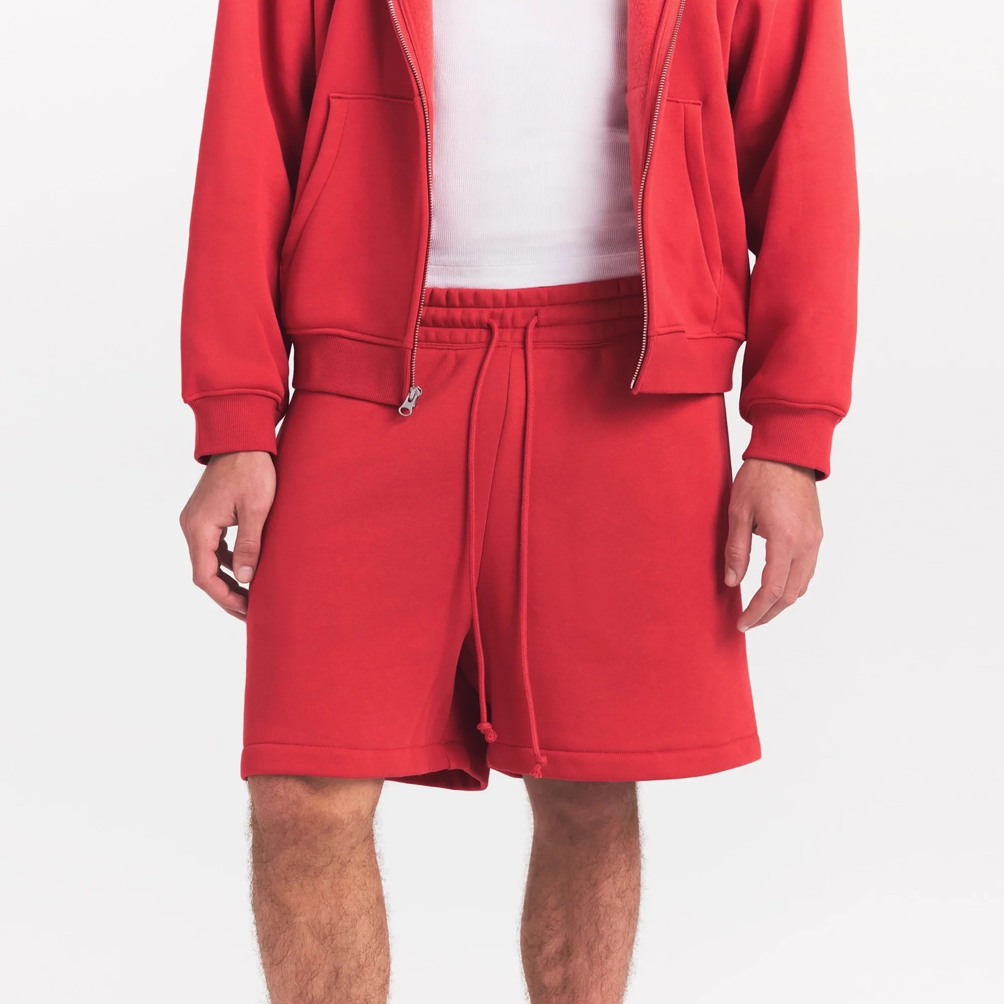 FLEECE LOUNGE MENS RELAXED SHORT | WASHED RED - Image 3