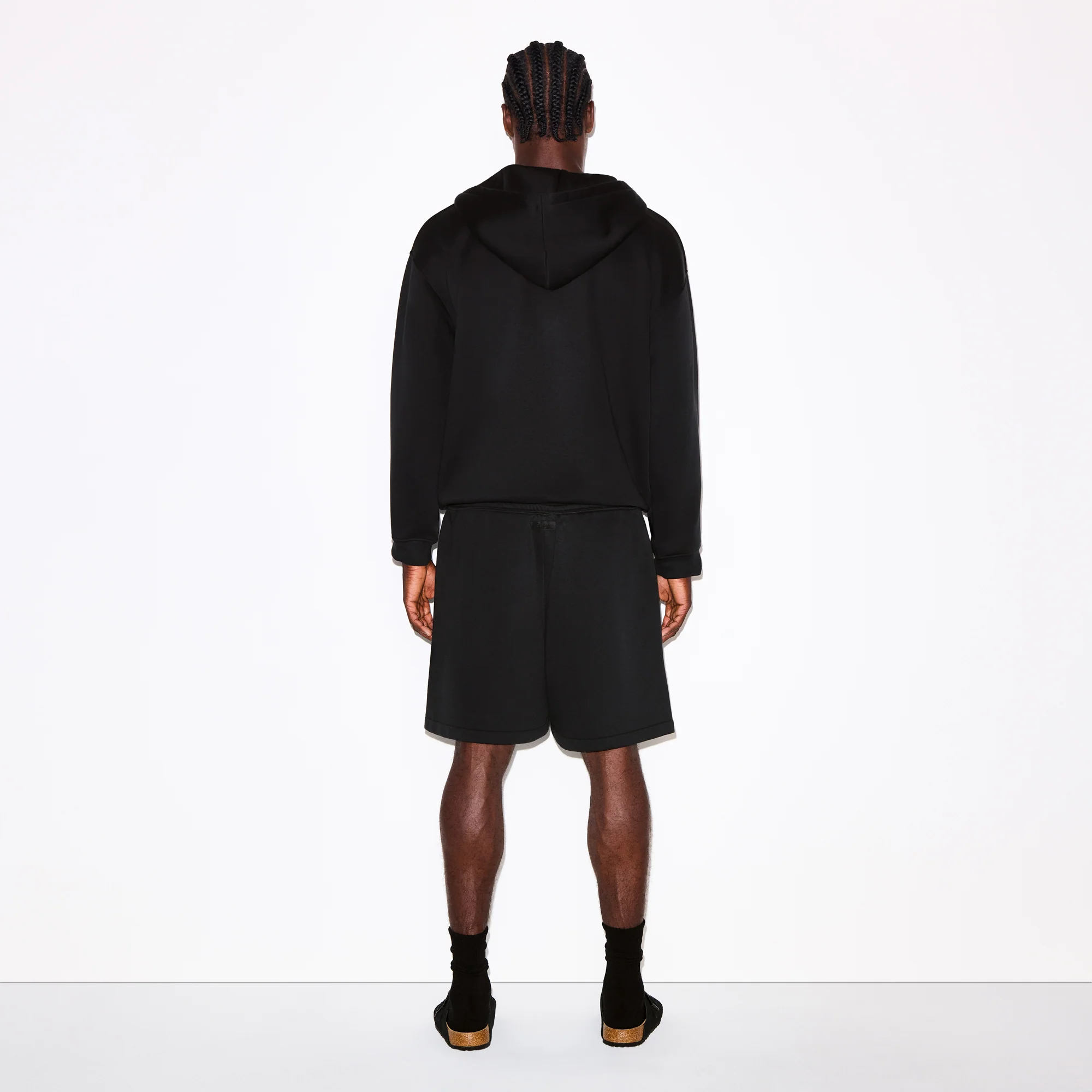 FLEECE LOUNGE MENS RELAXED ZIP UP HOODIE | WASHED ONYX - Image 5