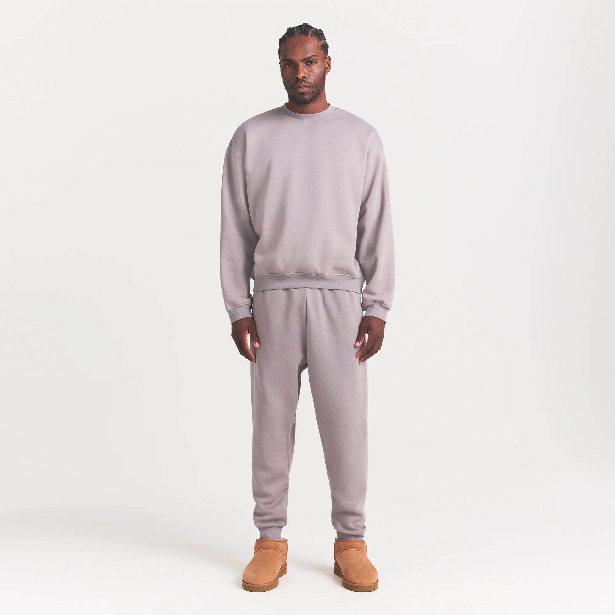 FLEECE LOUNGE MENS TAPERED JOGGER | SHADOW - Image 2
