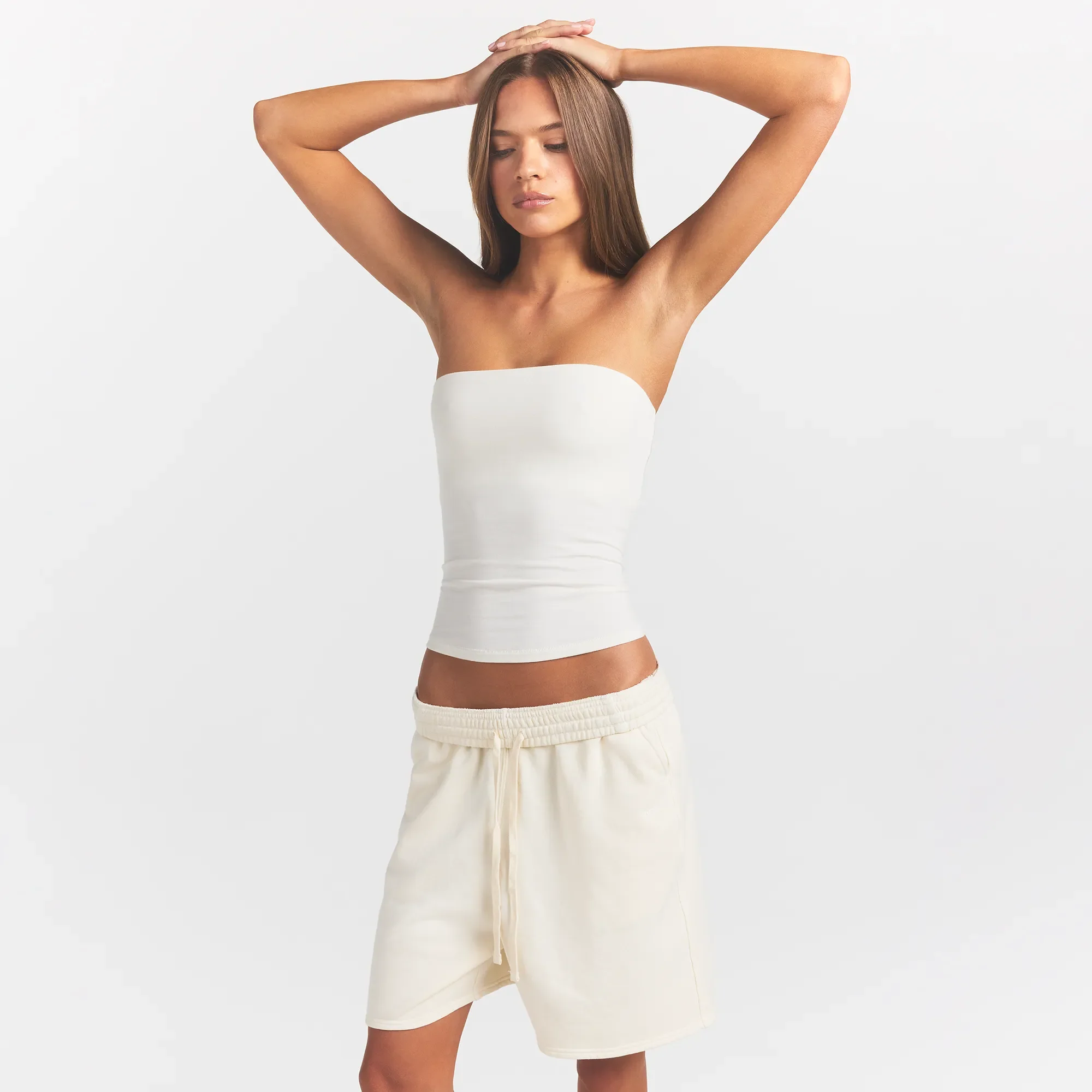FRENCH TERRY LONG SHORT | ECRU - Image 3