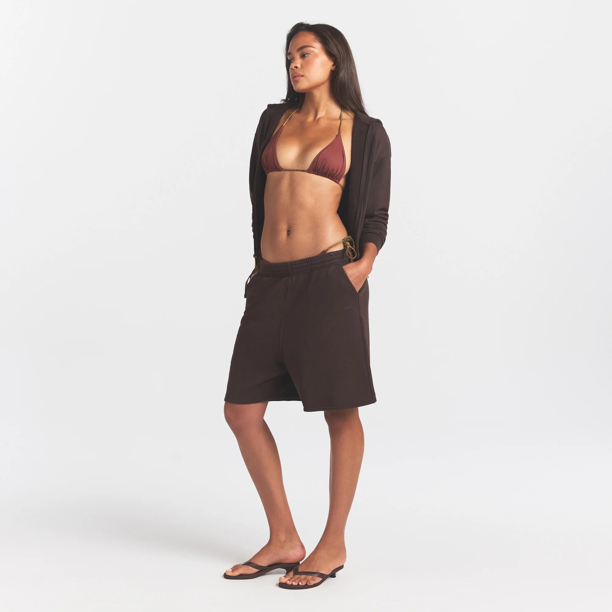 FRENCH TERRY LONG SHORT | ESPRESSO - Image 4