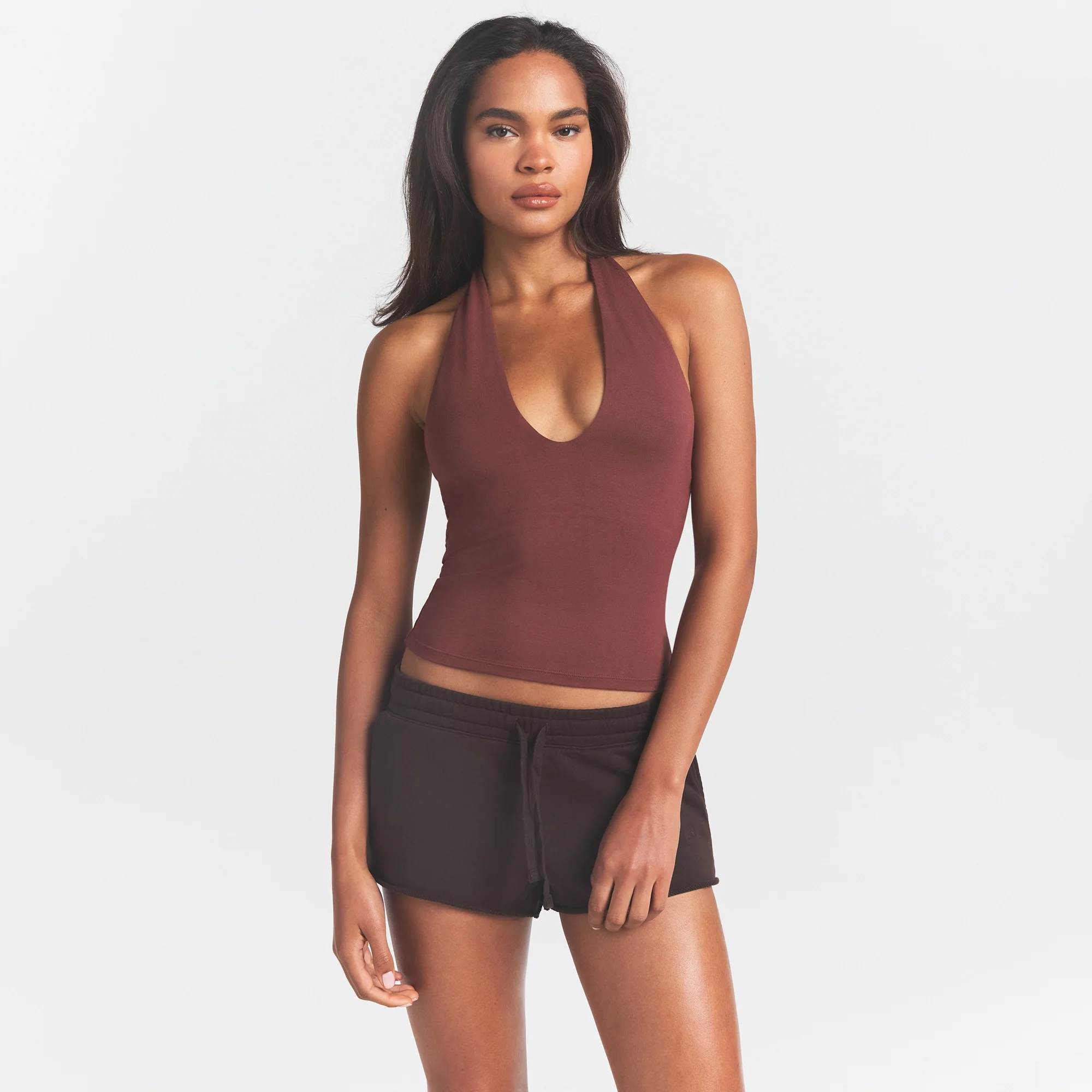 FRENCH TERRY RAW EDGE SHORT | ESPRESSO - Image 3